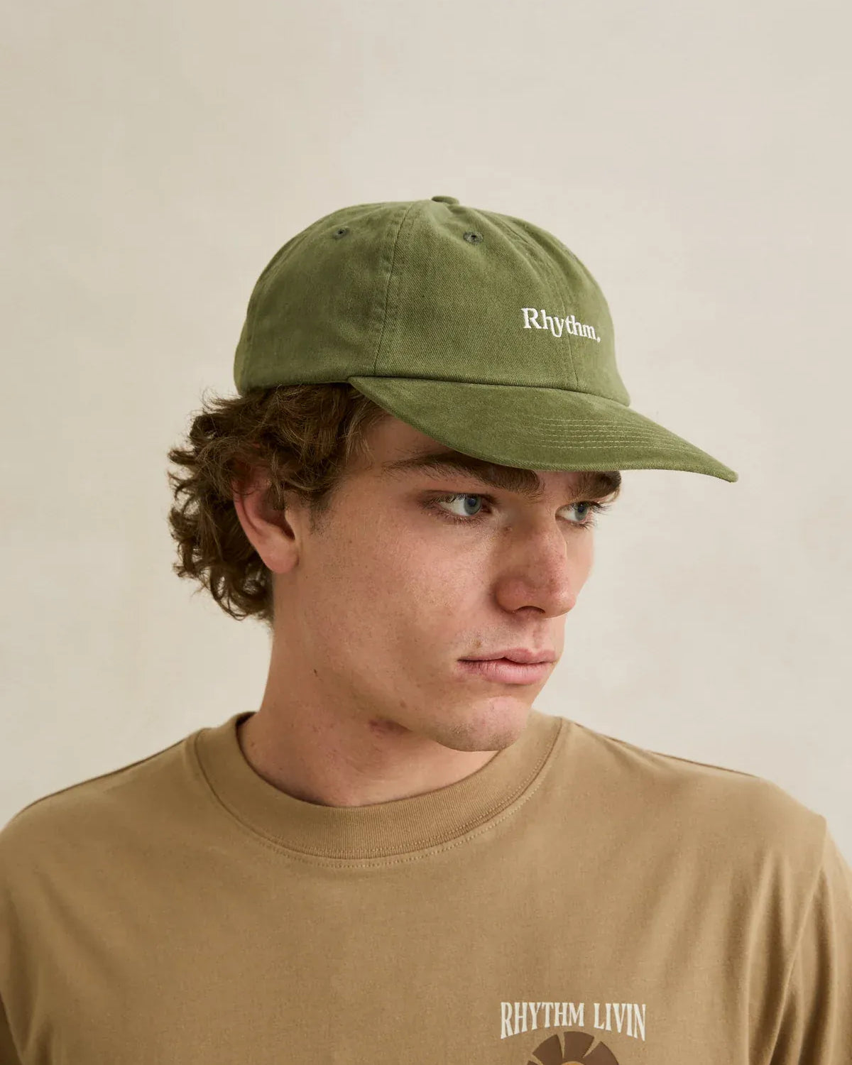 Rhythm Mens Rhythm Mens Essential Brushed Twill Cap - Dill 0726M-HW08-DIL Rhythm Mens Essential Brushed Twill Cap - Dill Splash Swimwear cap One size / Dill 1000032537