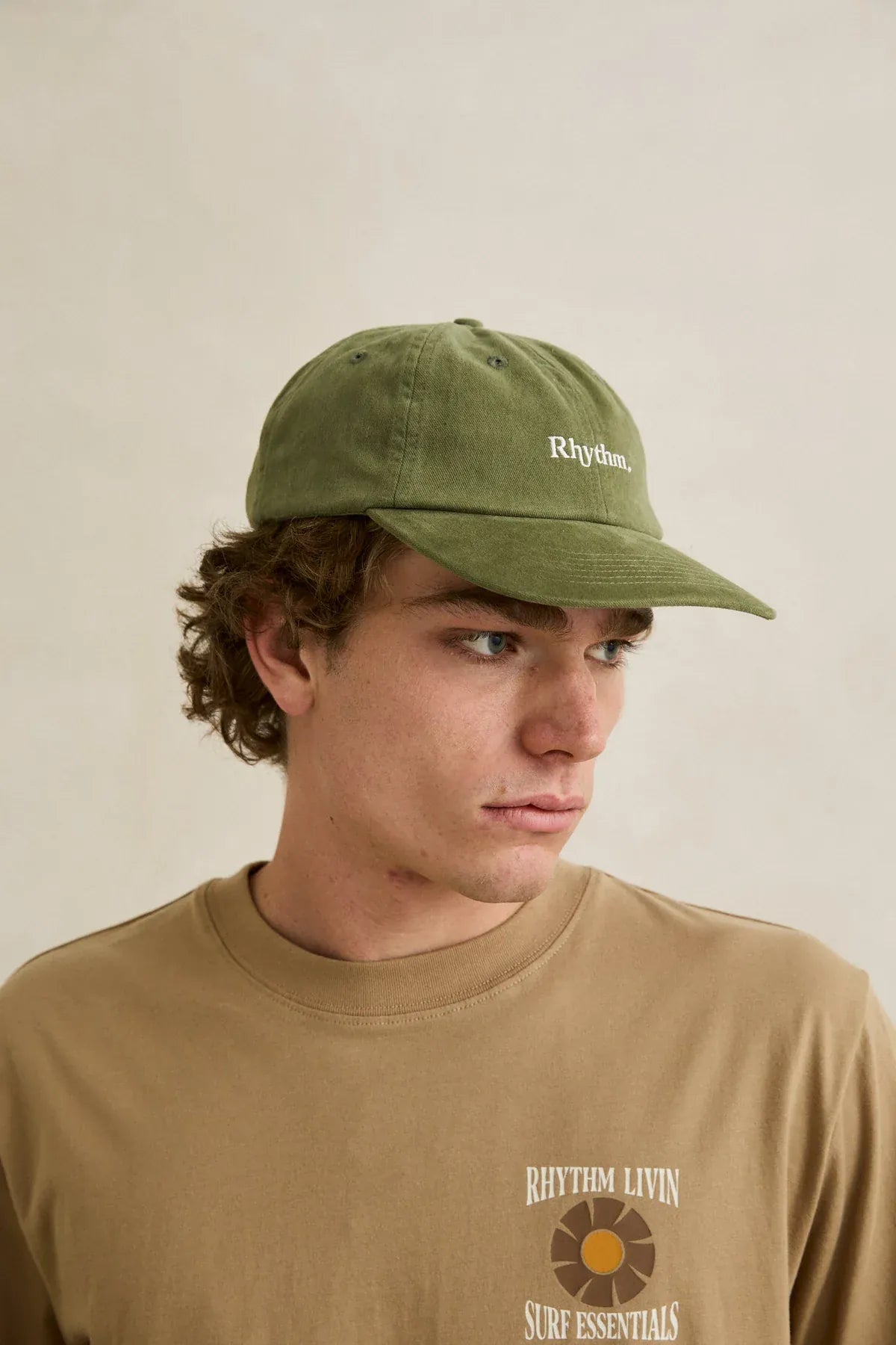 Rhythm Mens Rhythm Mens Essential Brushed Twill Cap - Dill 0726M-HW08-DIL Rhythm Mens Essential Brushed Twill Cap - Dill Splash Swimwear cap One size / Dill 1000032537