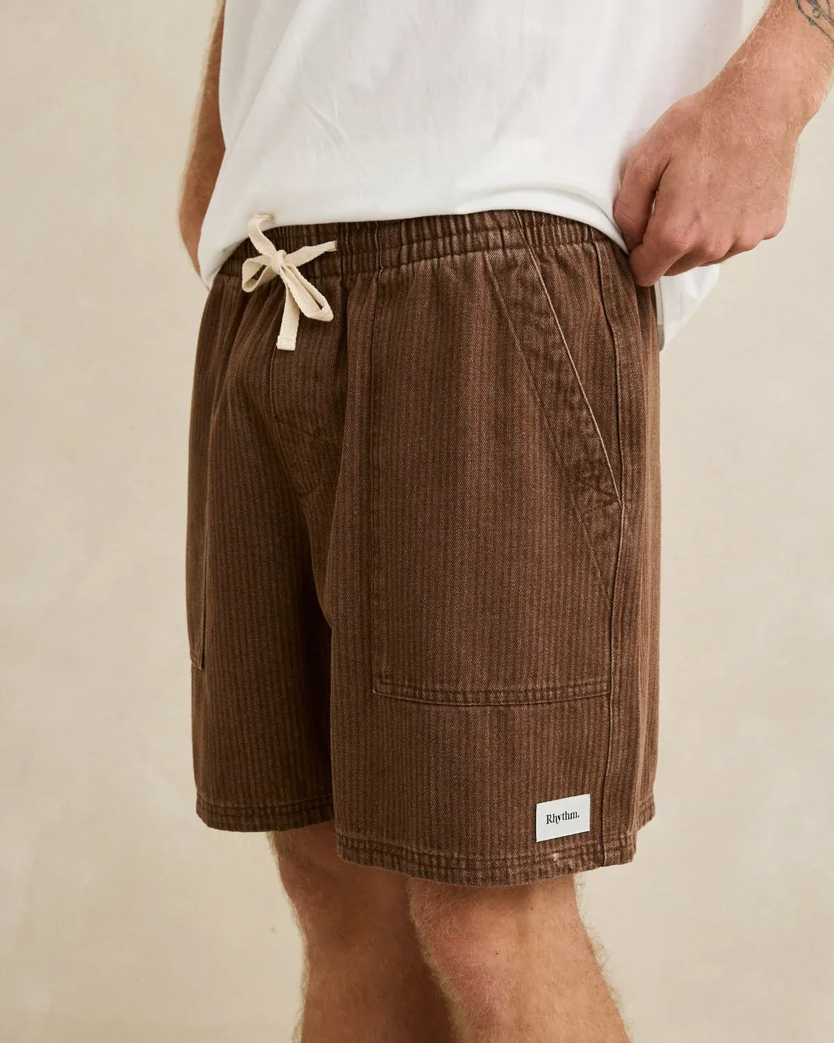 Rhythm Mens Rhythm Mens Harlan Jam - Cedar Rhythm Mens Harlan Jam - Cedar Splash Swimwear Mens Shorts