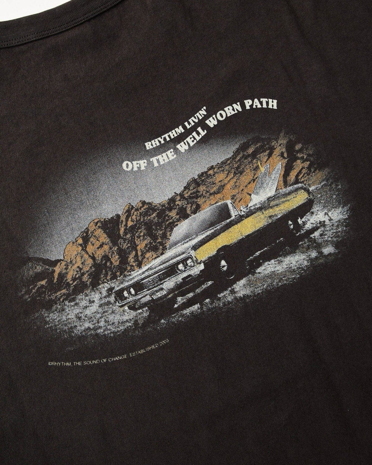 Rhythm Mens Rhythm Mens Heading West Vintage SS T-shirt - Black Rhythm Mens Heading West Vintage SS T-shirt - Black Splash Swimwear Mens Tee