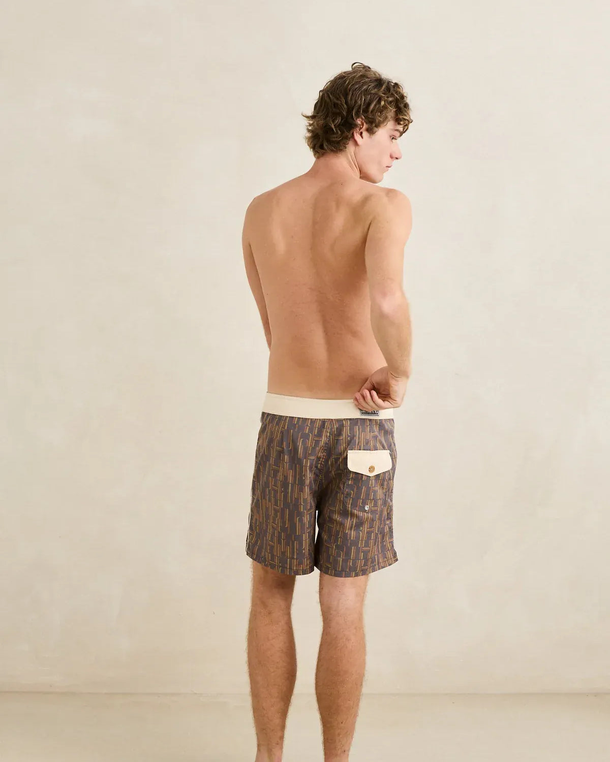 Rhythm Mens Rhythm Mens Heritage Blue Print Trunk - Coffee Rhythm Mens Heritage Blue Print Trunk - Coffee Splash Swimwear Mens Brief