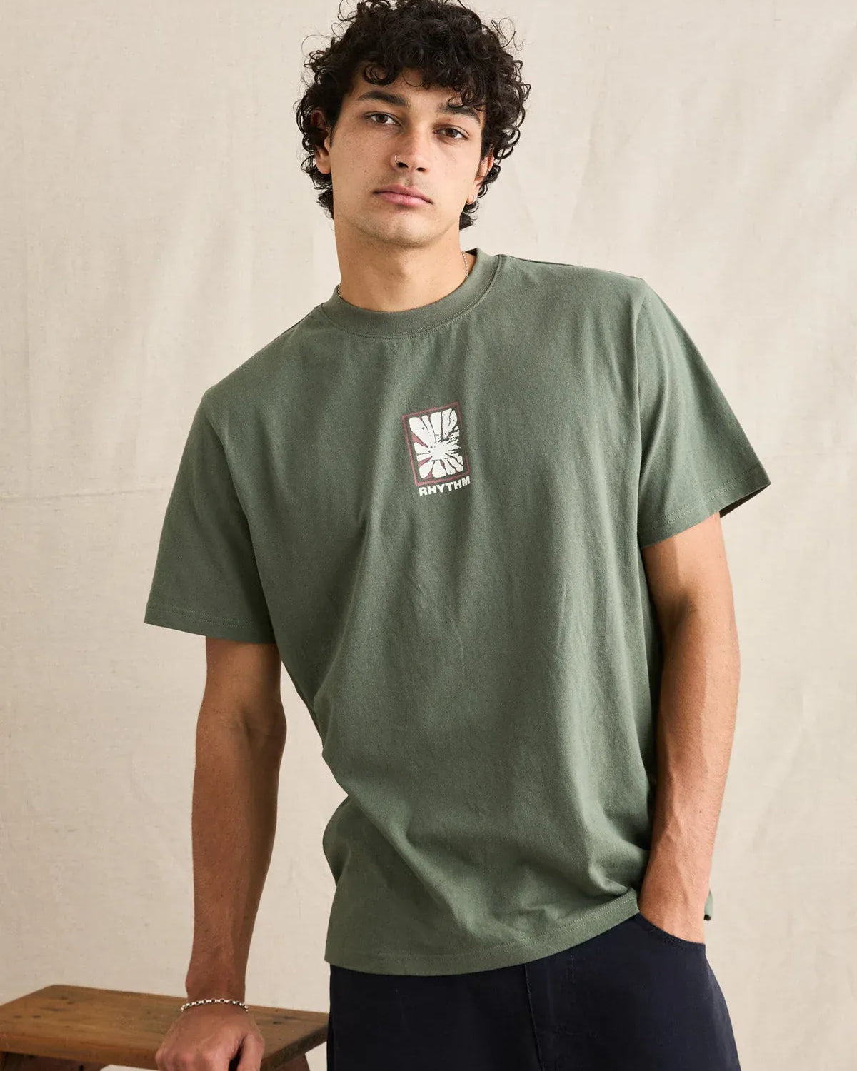 Rhythm Mens Rhythm Mens Imprint Vintage SS T-shirt Rhythm Mens Imprint Vintage SS T-shirt Splash Swimwear Mens Tee
