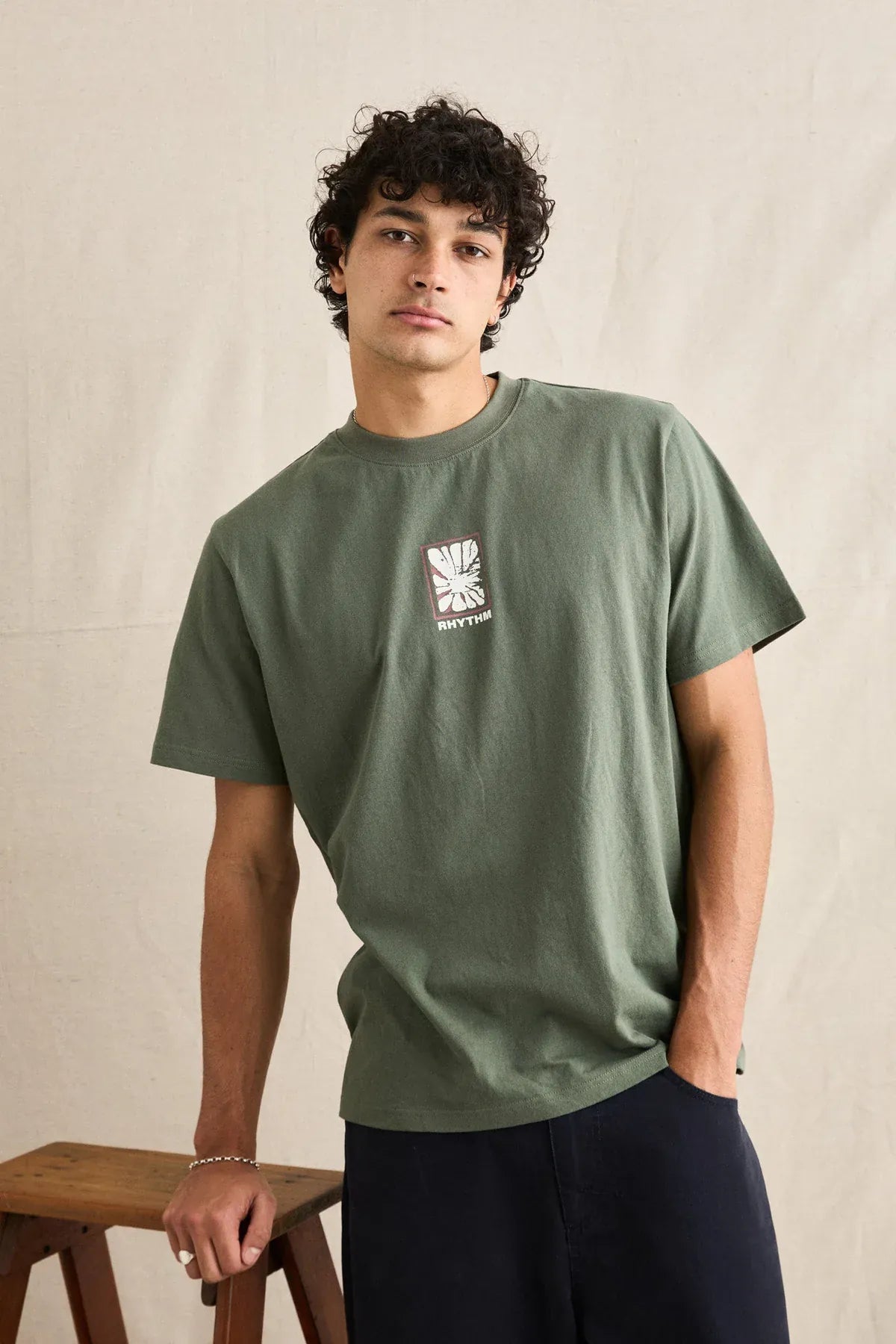 Rhythm Mens Rhythm Mens Imprint Vintage SS T-shirt Rhythm Mens Imprint Vintage SS T-shirt Splash Swimwear Mens Tee