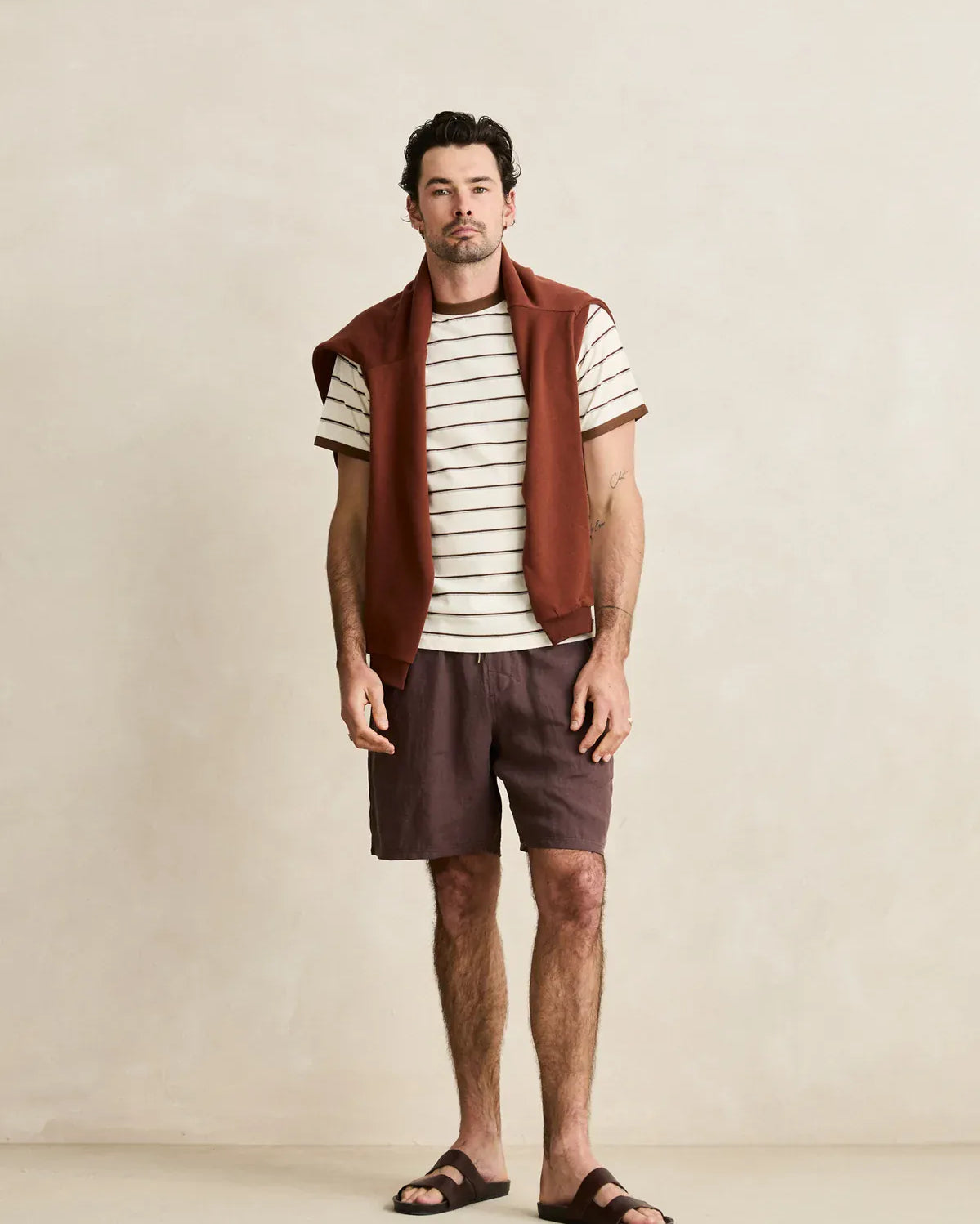 Rhythm Mens Rhythm Mens Pressed Petal Jam - Tobacco Rhythm Mens Pressed Petal Jam - Tobacco Splash Swimwear Mens Shorts