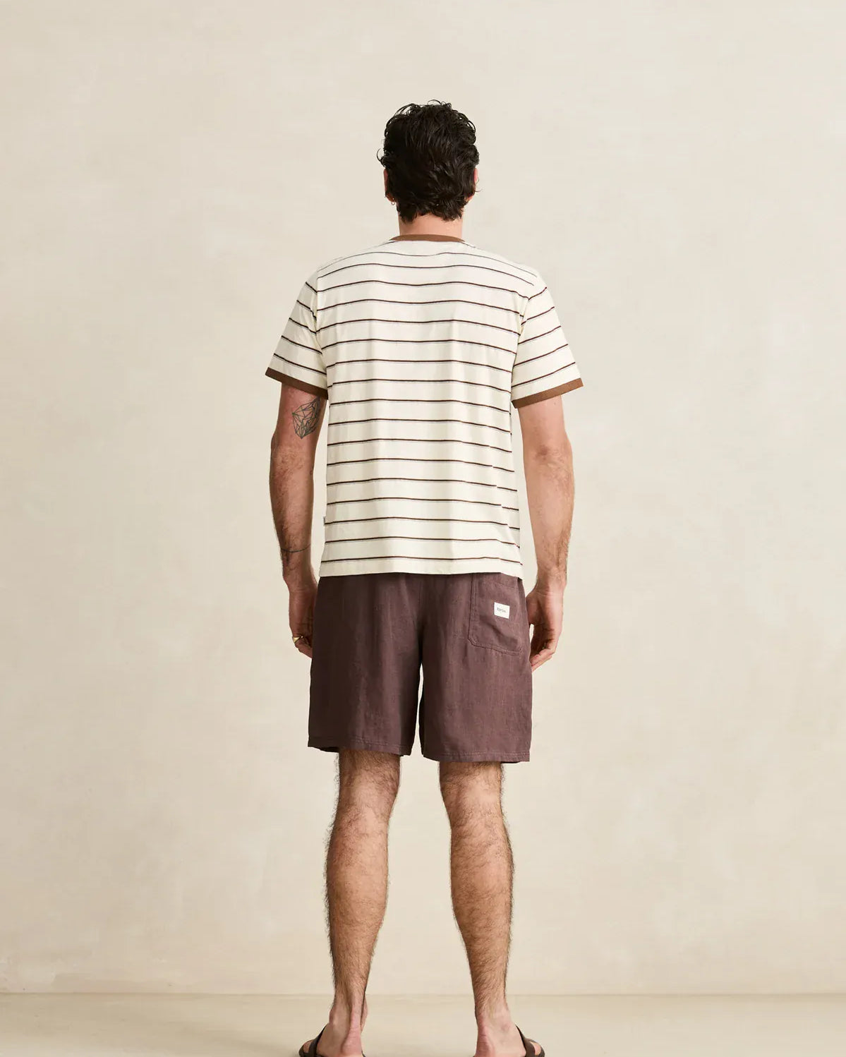 Rhythm Mens Rhythm Mens Pressed Petal Jam - Tobacco Rhythm Mens Pressed Petal Jam - Tobacco Splash Swimwear Mens Shorts