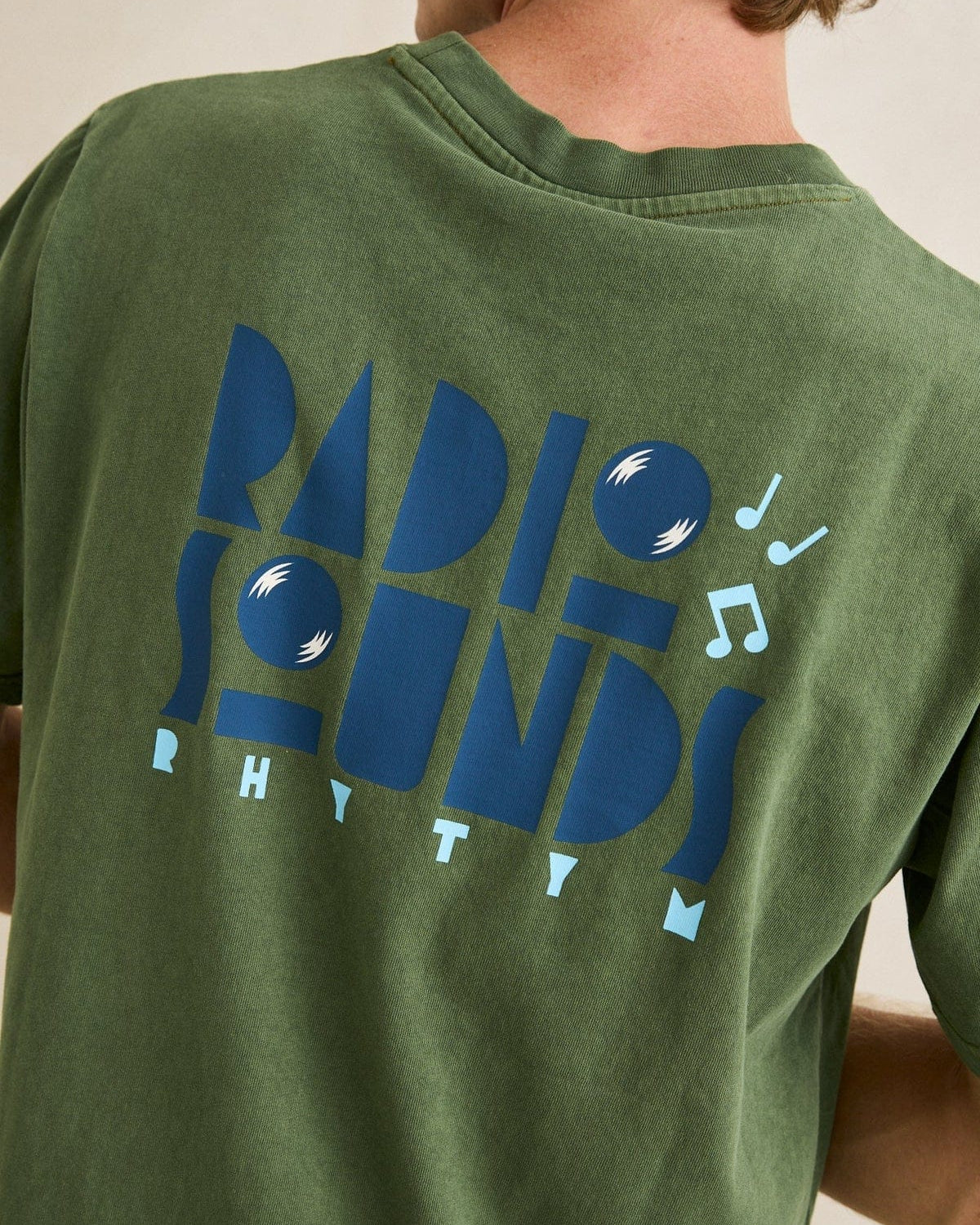 Rhythm Mens Rhythm Mens Radio Sounds Vintage SS T-shirt - Dill Rhythm Mens Radio Sounds Vintage SS T-shirt - Dill Splash Swimwear Mens Tee