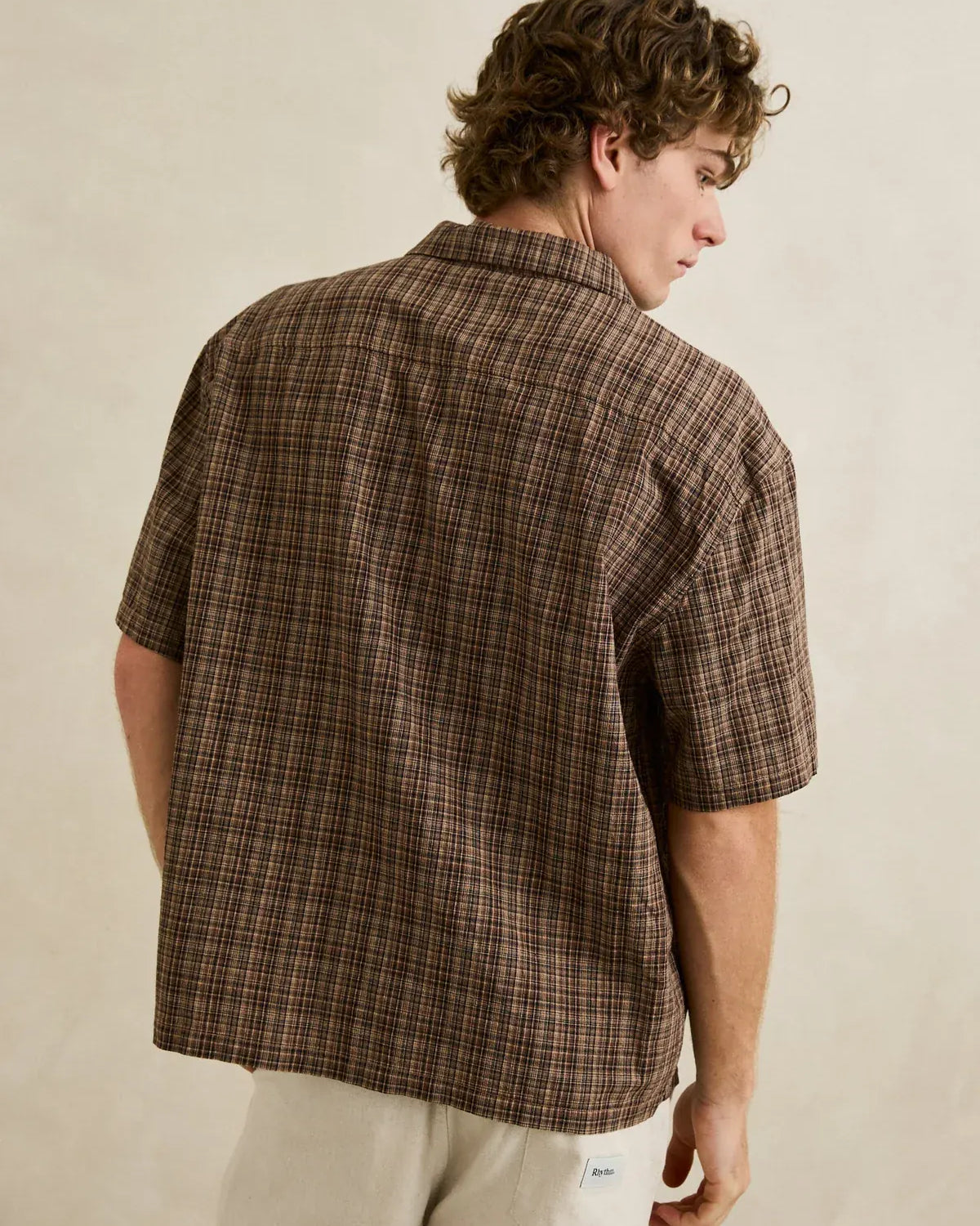 Rhythm Mens Rhythm Mens Relaxed Brady Check SS Shirt - Coffee Rhythm Mens Relaxed Brady Check SS Shirt - Coffee Splash Swimwear Mens Shirt