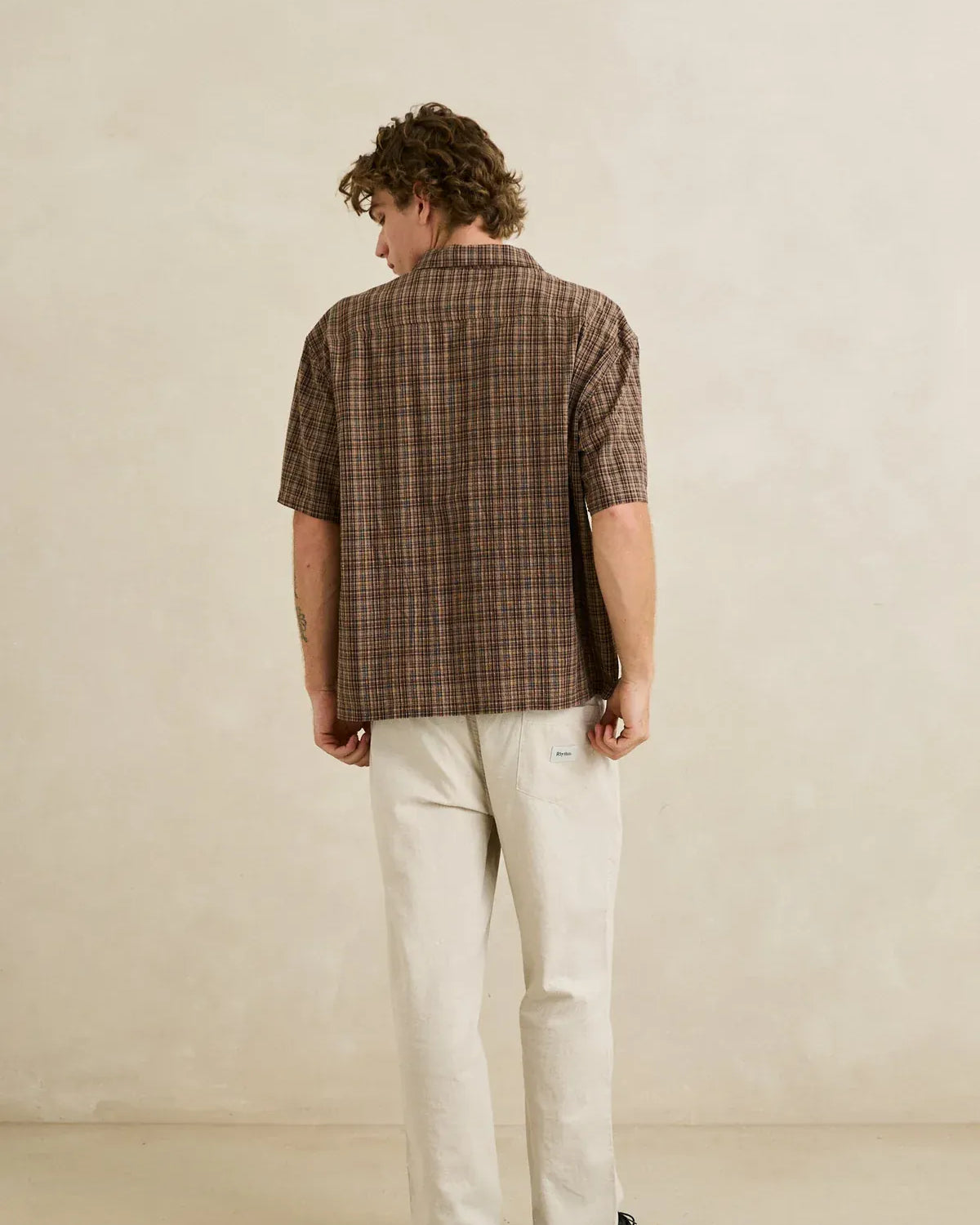 Rhythm Mens Rhythm Mens Relaxed Brady Check SS Shirt - Coffee Rhythm Mens Relaxed Brady Check SS Shirt - Coffee Splash Swimwear Mens Shirt