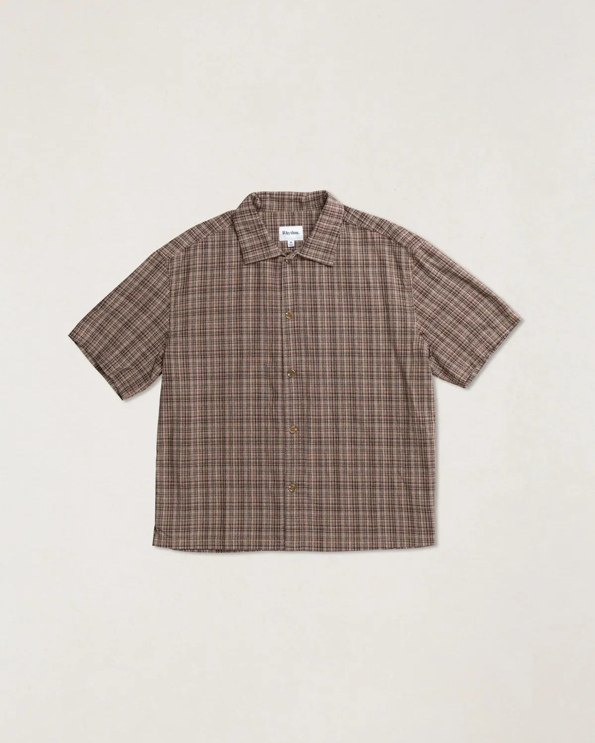 Rhythm Mens Rhythm Mens Relaxed Brady Check SS Shirt - Coffee Rhythm Mens Relaxed Brady Check SS Shirt - Coffee Splash Swimwear Mens Shirt
