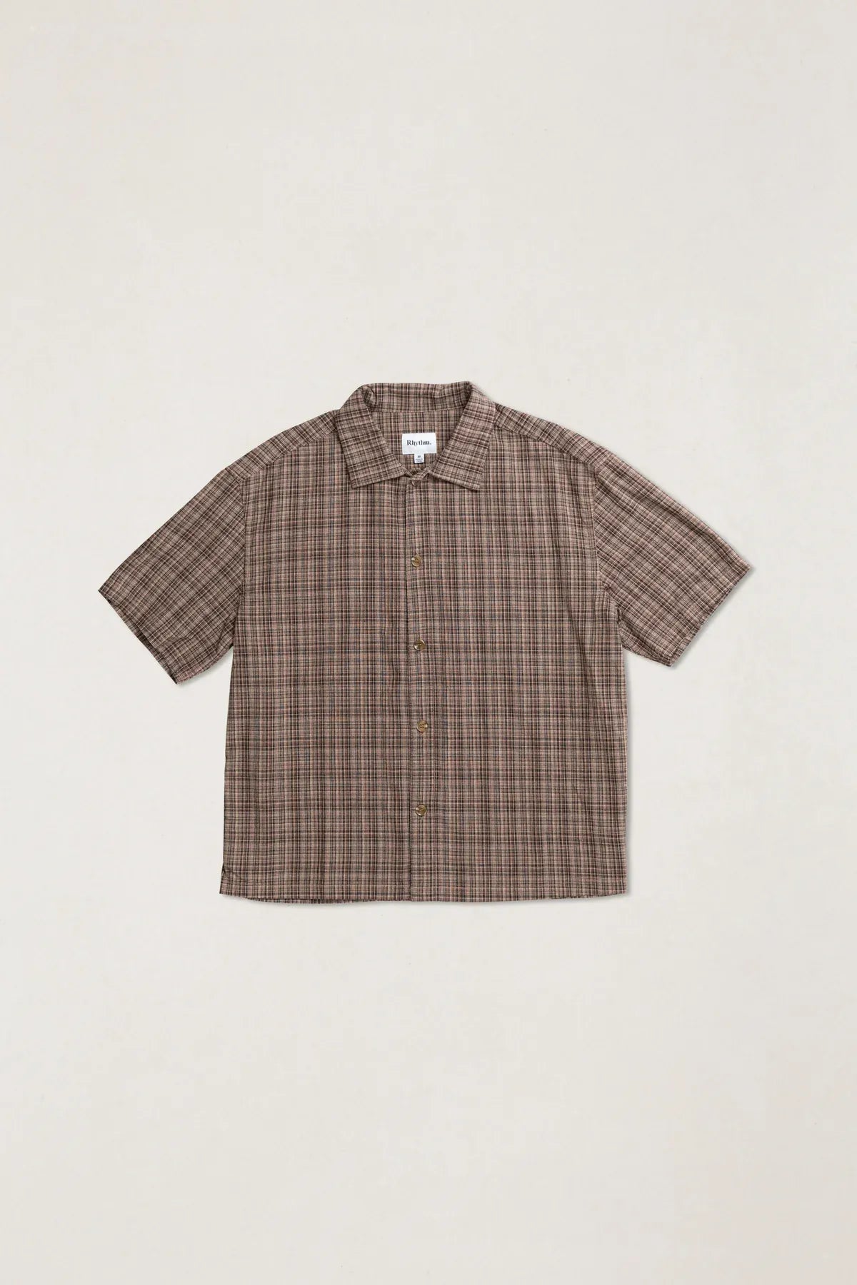 Rhythm Mens Rhythm Mens Relaxed Brady Check SS Shirt - Coffee Rhythm Mens Relaxed Brady Check SS Shirt - Coffee Splash Swimwear Mens Shirt