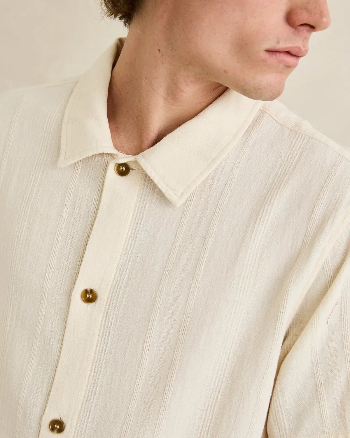 Rhythm Mens Rhythm Mens Sundown SS Shirt - Natural Rhythm Mens Sundown SS Shirt - Natural Splash Swimwear Mens Shirt