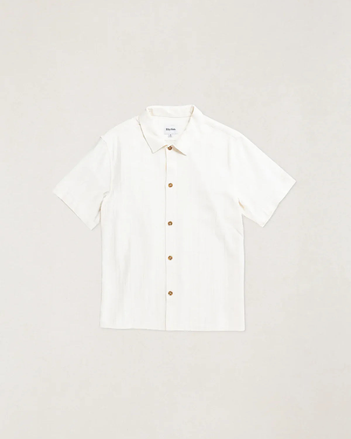 Rhythm Mens Rhythm Mens Sundown SS Shirt - Natural Rhythm Mens Sundown SS Shirt - Natural Splash Swimwear Mens Shirt