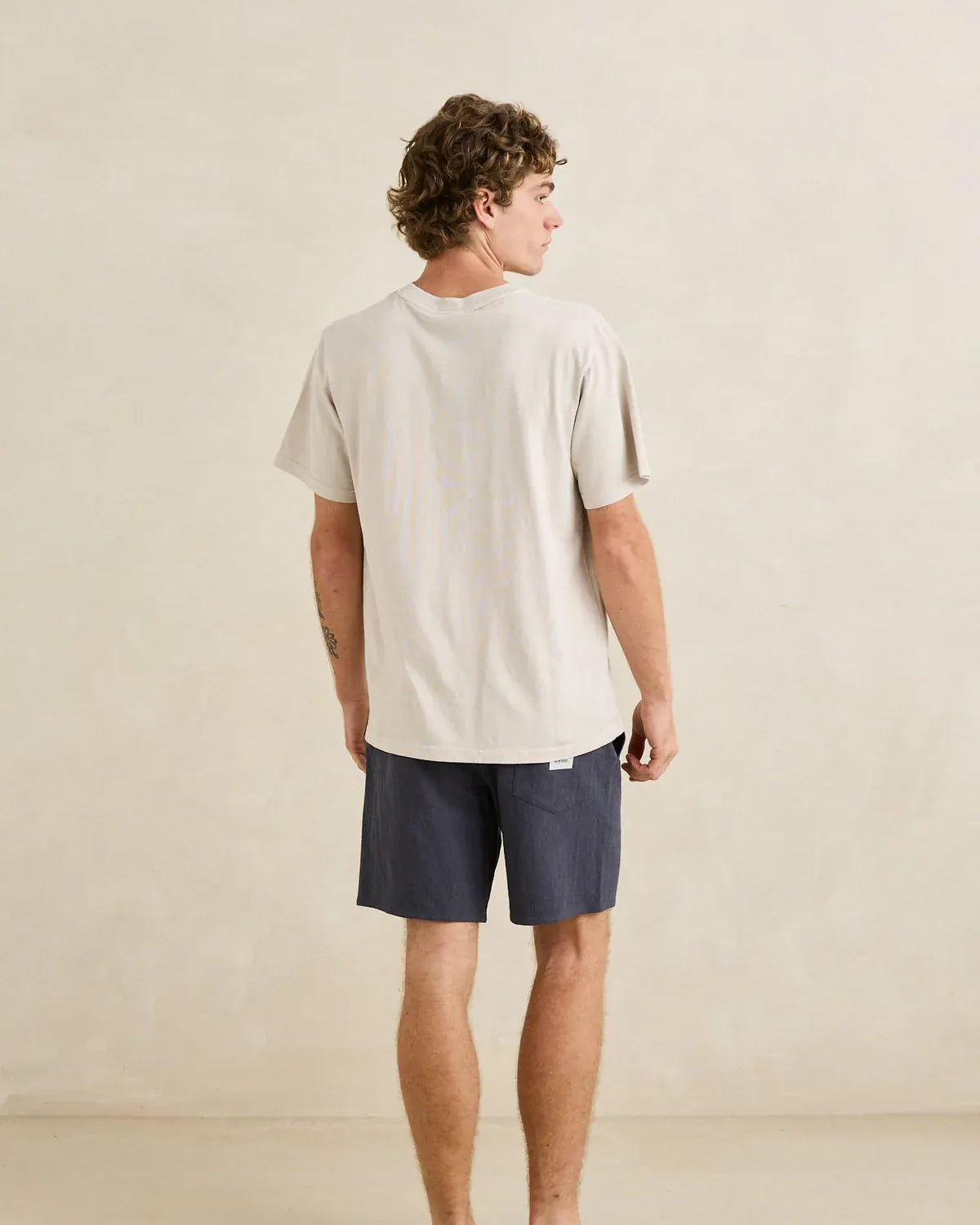 Rhythm Mens Rhythm Mens Textured Linen Jam - Navy Rhythm Mens Textured Linen Jam - Navy Splash Swimwear Mens Shorts