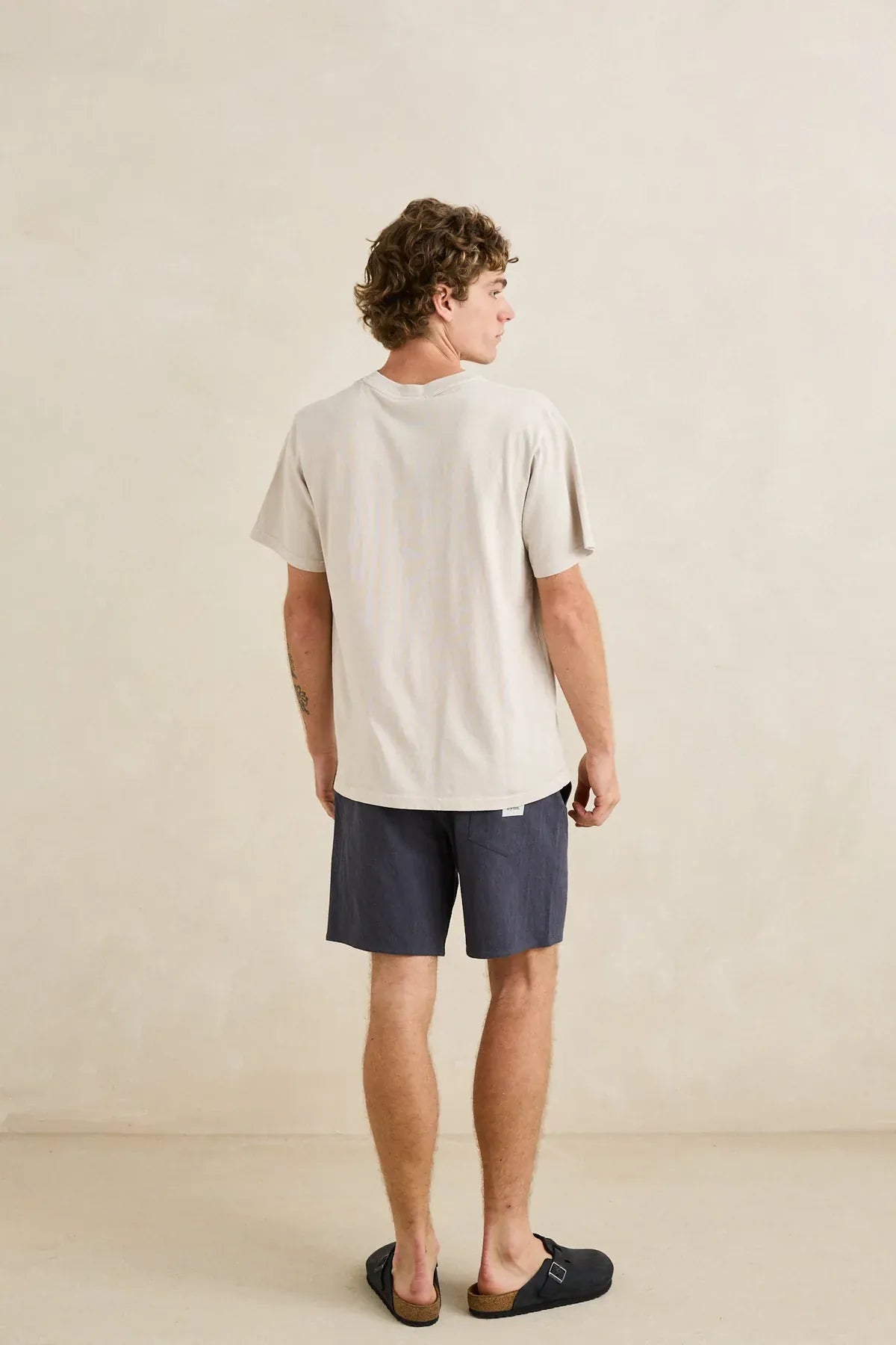 Rhythm Mens Rhythm Mens Textured Linen Jam - Navy Rhythm Mens Textured Linen Jam - Navy Splash Swimwear Mens Shorts