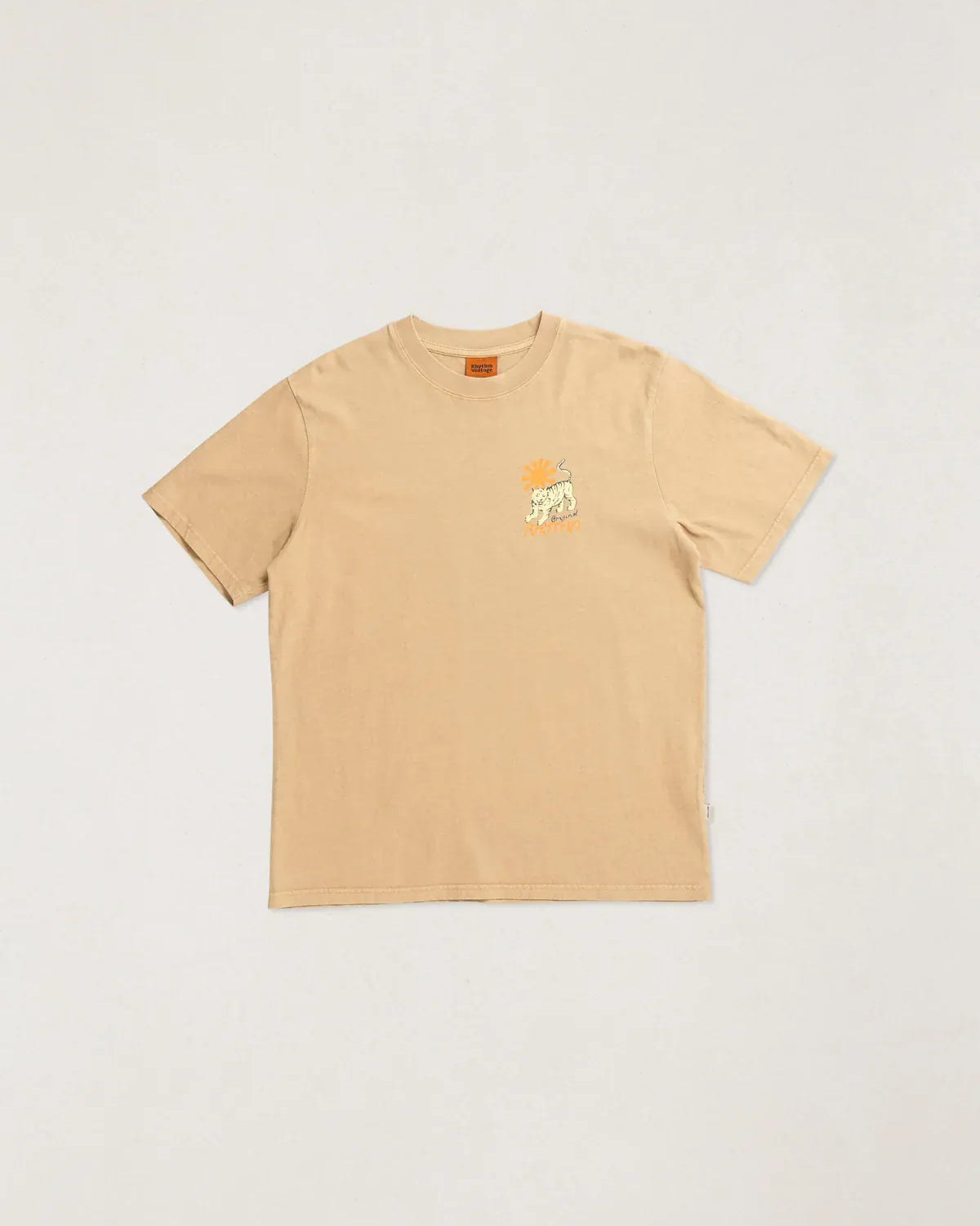 Rhythm Mens Rhythm Mens Tiger Vintage SS T-shirt - Sand Rhythm Mens Tiger Vintage SS T-shirt - Sand Splash Swimwear Mens Tee