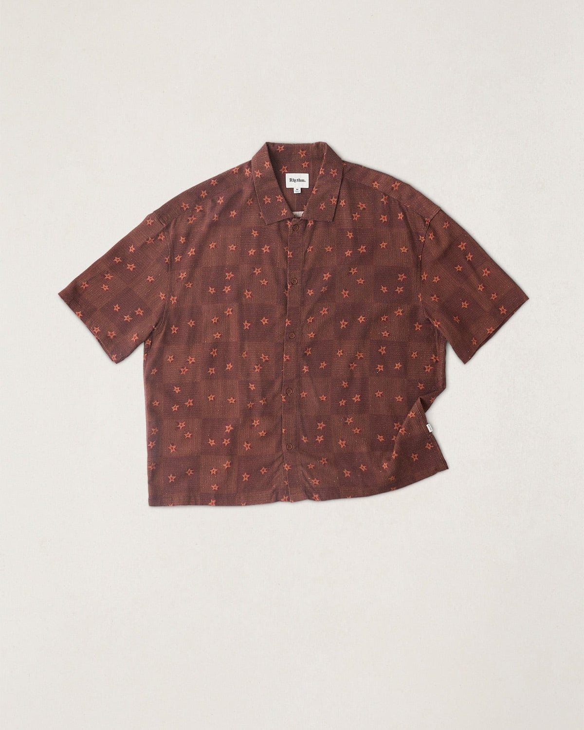 Rhythm Mens Rhythm Mens Ula Relaxed SS Shirt - Sienna Rhythm Mens Ula Relaxed SS Shirt Sienna Splash Swimwear Mens Shirt