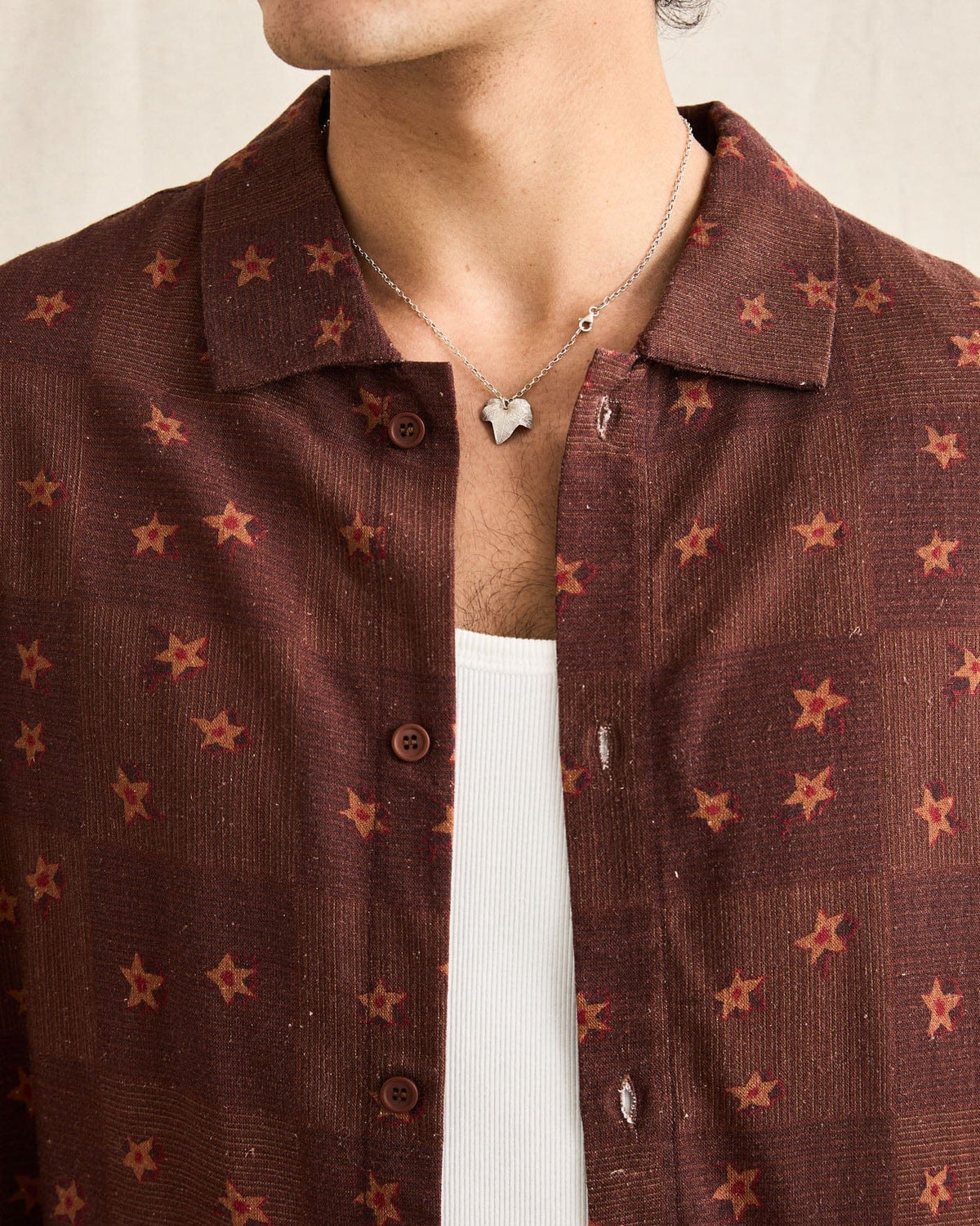 Rhythm Mens Rhythm Mens Ula Relaxed SS Shirt - Sienna Rhythm Mens Ula Relaxed SS Shirt Sienna Splash Swimwear Mens Shirt