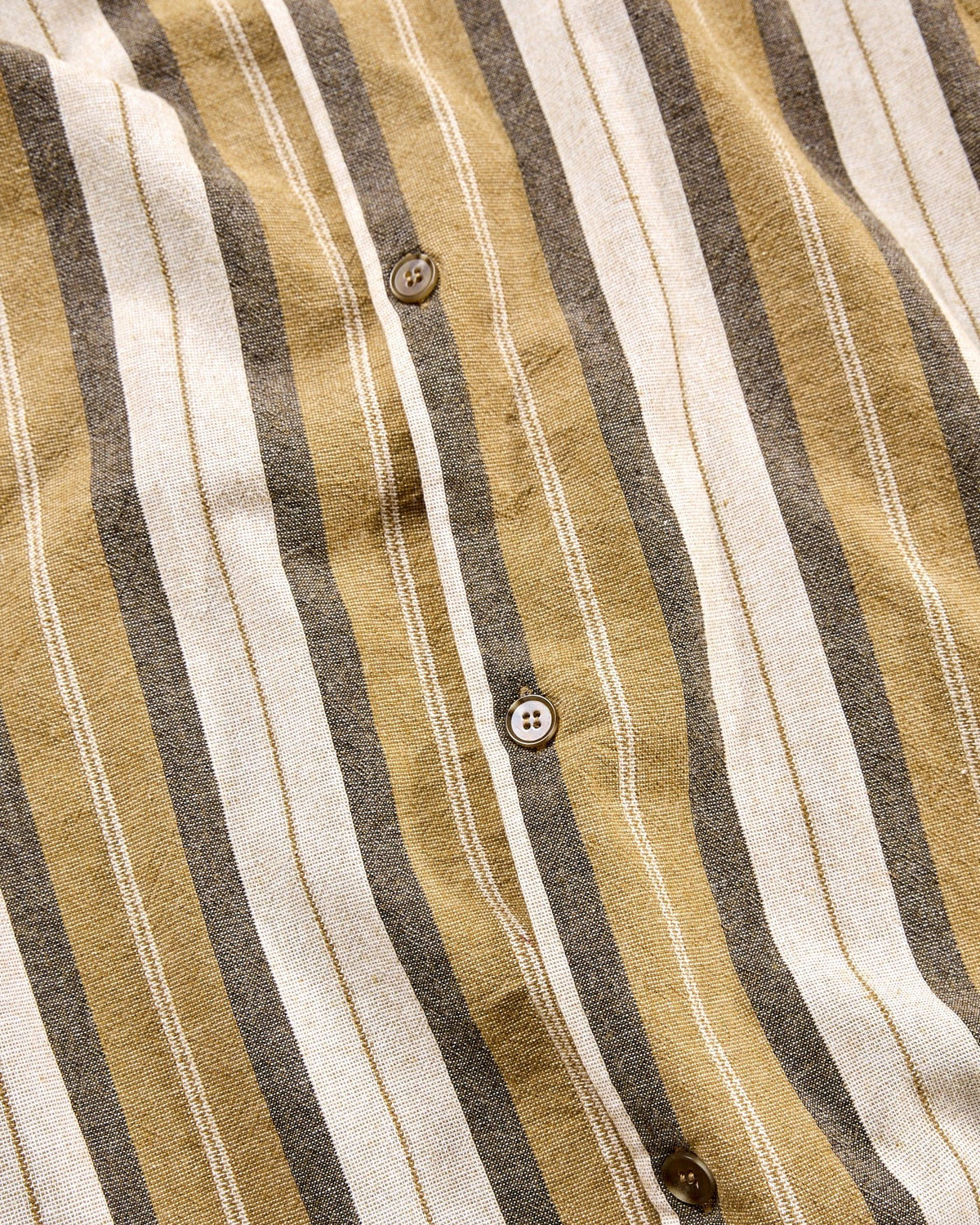 Rhythm Mens Rhythm Mens Vacation Stripe SS Shirt - Sand Rhythm Mens Vacation Stripe SS Shirt Sand Splash Swimwear Mens Shirt