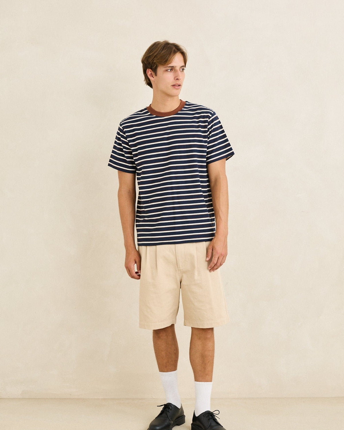 Rhythm Mens Rhythm Mens Vintage Stripe SS T-Shirt - Navy CD25M-CT59-NAV-S Rhythm Mens Vintage Stripe SS T-Shirt Navy Splash Swimwear Mens Tee S 9360397443707