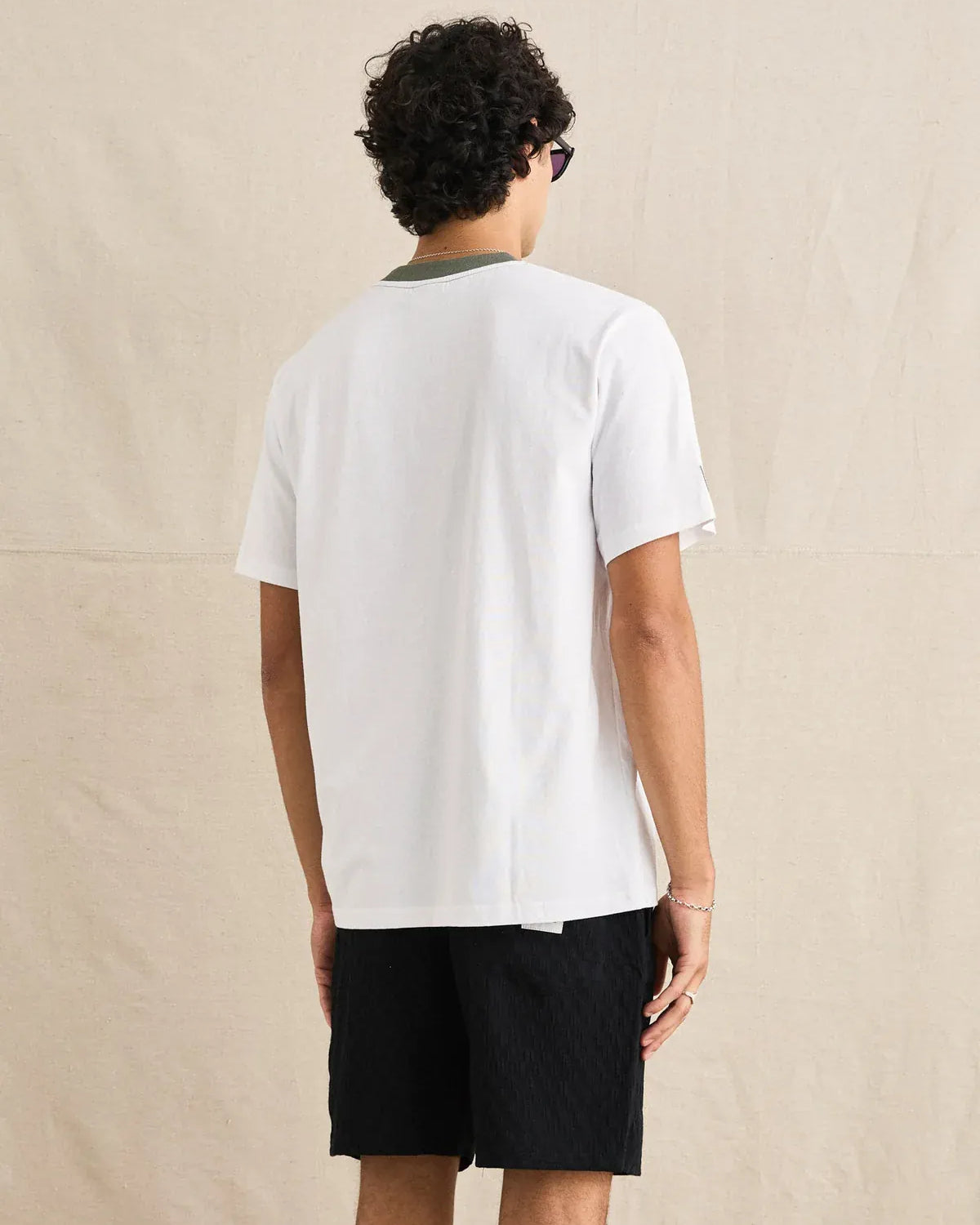 Rhythm Mens Rhythm Merge Vintage SS T-Shirt - White Rhythm Merge Vintage SS T-Shirt - White Splash Swimwear Mens Shirt