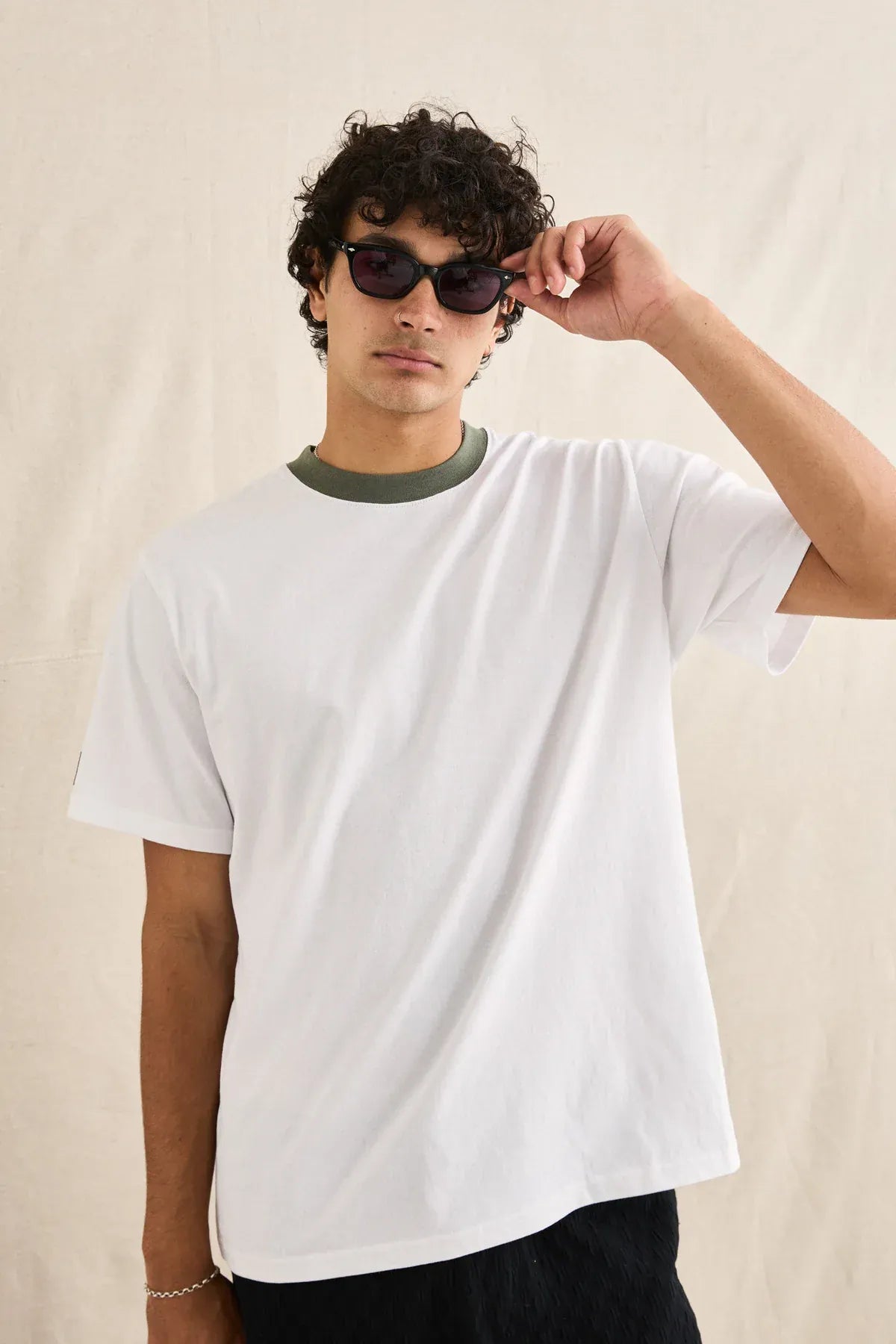 Rhythm Mens Rhythm Merge Vintage SS T-Shirt - White Rhythm Merge Vintage SS T-Shirt - White Splash Swimwear Mens Shirt