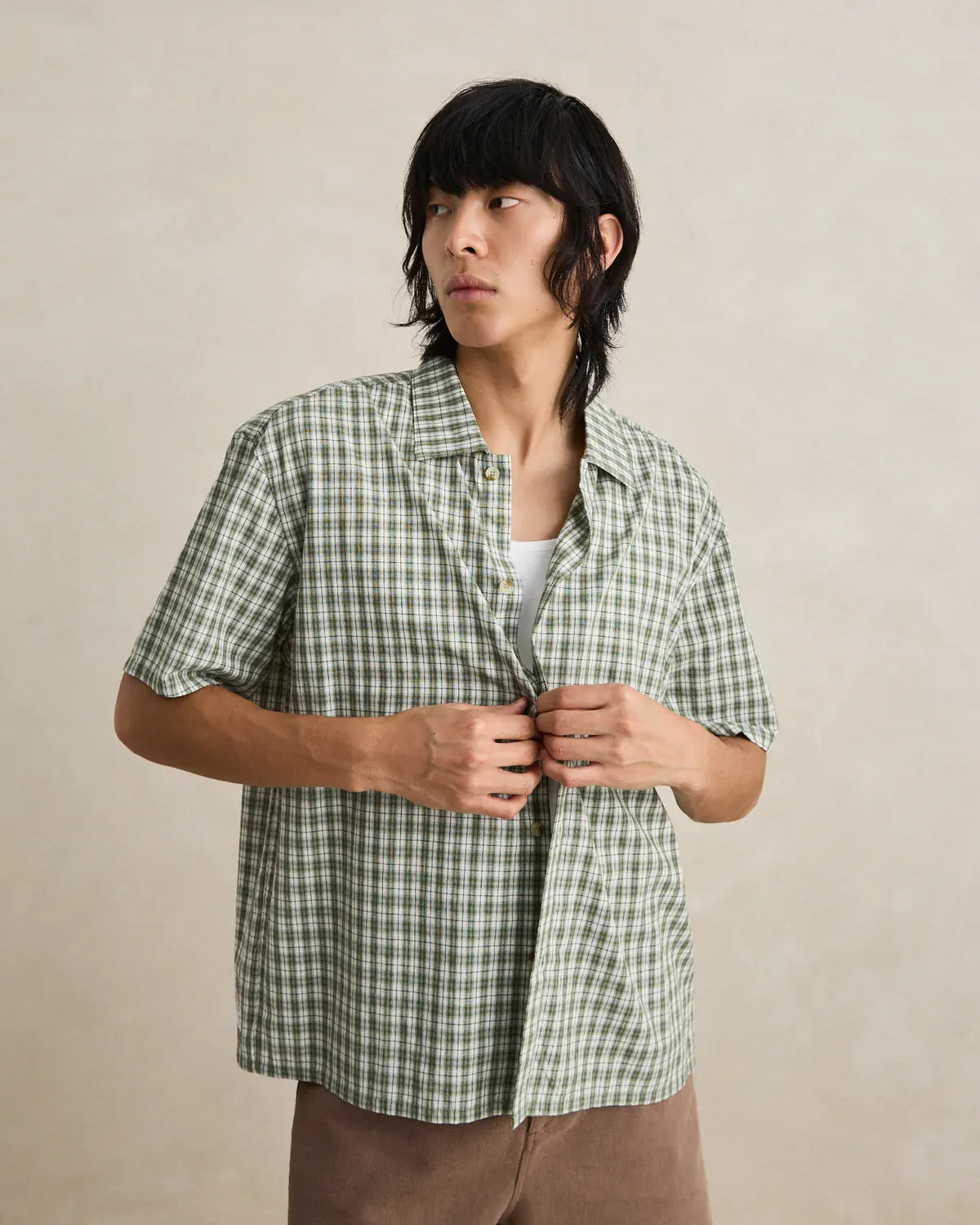 Rhythm Mens Rhythm Phasers Relaxed SS Shirt - Green Rhythm Phasers Relaxed SS Shirt - Green Splash Swimwear Mens Shirt