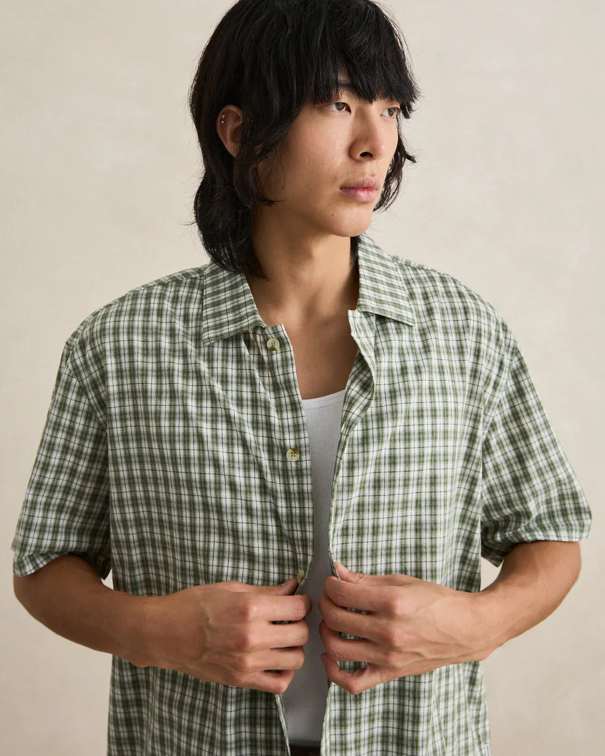 Rhythm Mens Rhythm Phasers Relaxed SS Shirt - Green Rhythm Phasers Relaxed SS Shirt - Green Splash Swimwear Mens Shirt