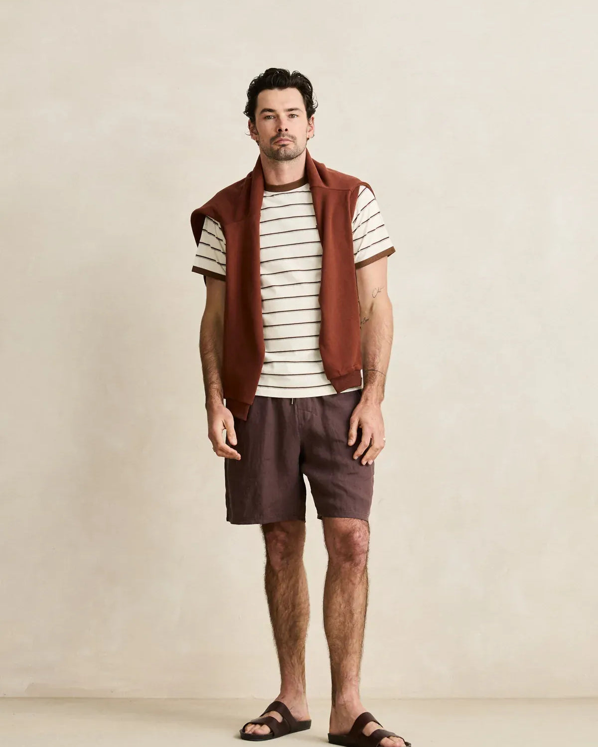 Rhythm Mens Rhythm Pressed Petal Jam - Tobacco Rhythm Pressed Petal Jam - Tobacco Splash Swimwear Mens Shorts