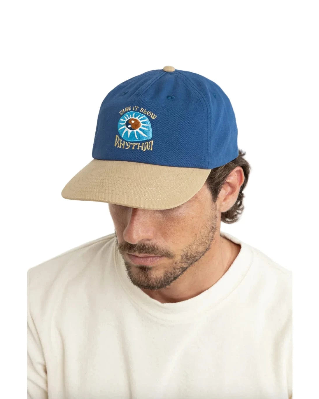 Rhythm Mens Rhythm Slow Down Cap - Blue 1025M-HW04-BLU Rhythm Slow Down Cap - Blue Splash Swimwear Hats O/S 9360397260090