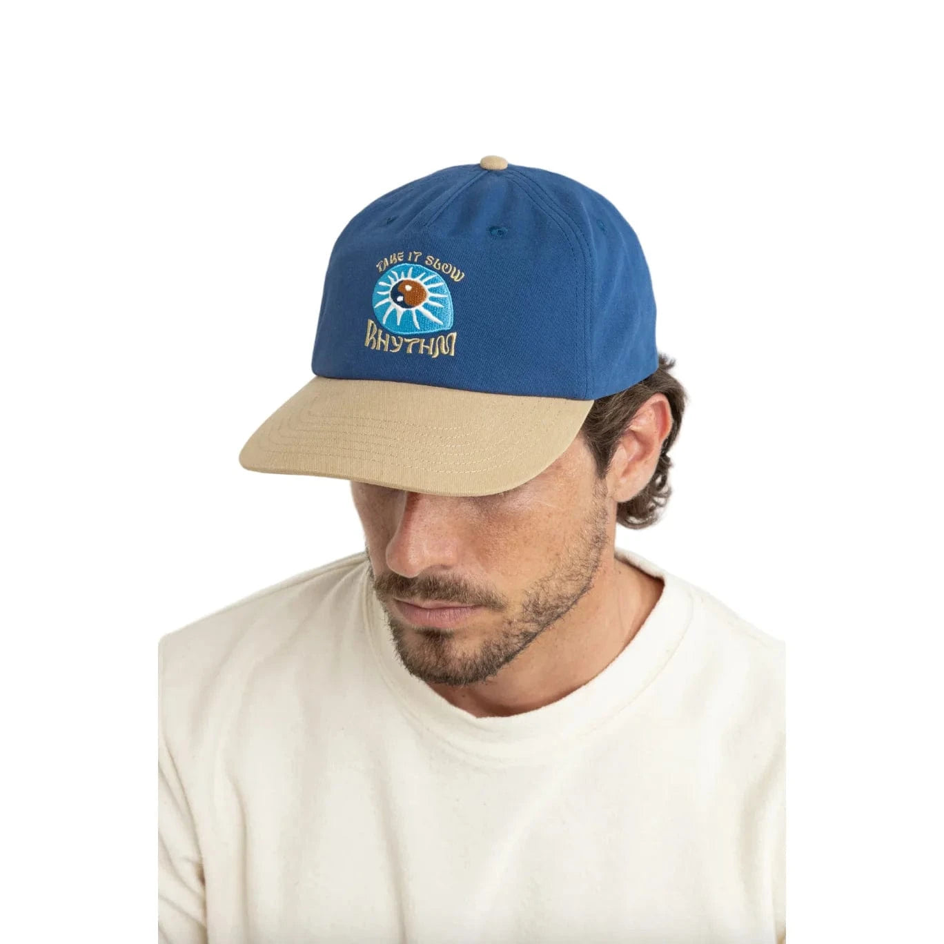 Rhythm Mens Rhythm Slow Down Cap - Blue 1025M-HW04-BLU Rhythm Slow Down Cap - Blue Splash Swimwear Hats O/S 9360397260090