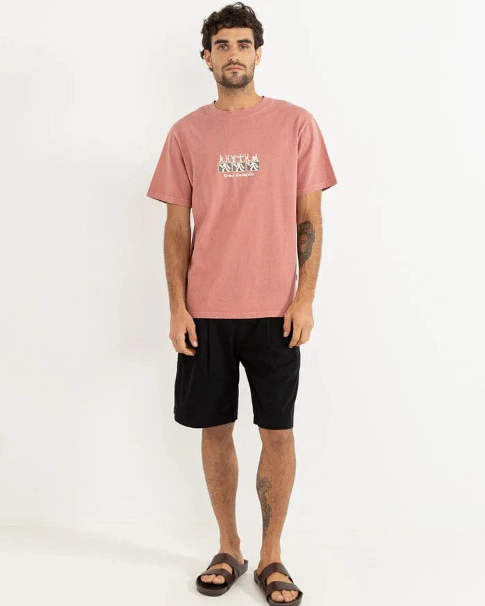 Rhythm Mens Rhythm Sound Specialist Vintage SS T-Shirt - Dusty Rose Rhythm Sound Specialist Vintage SS T-Shirt - Dusty Rose Splash Swimwear Mens