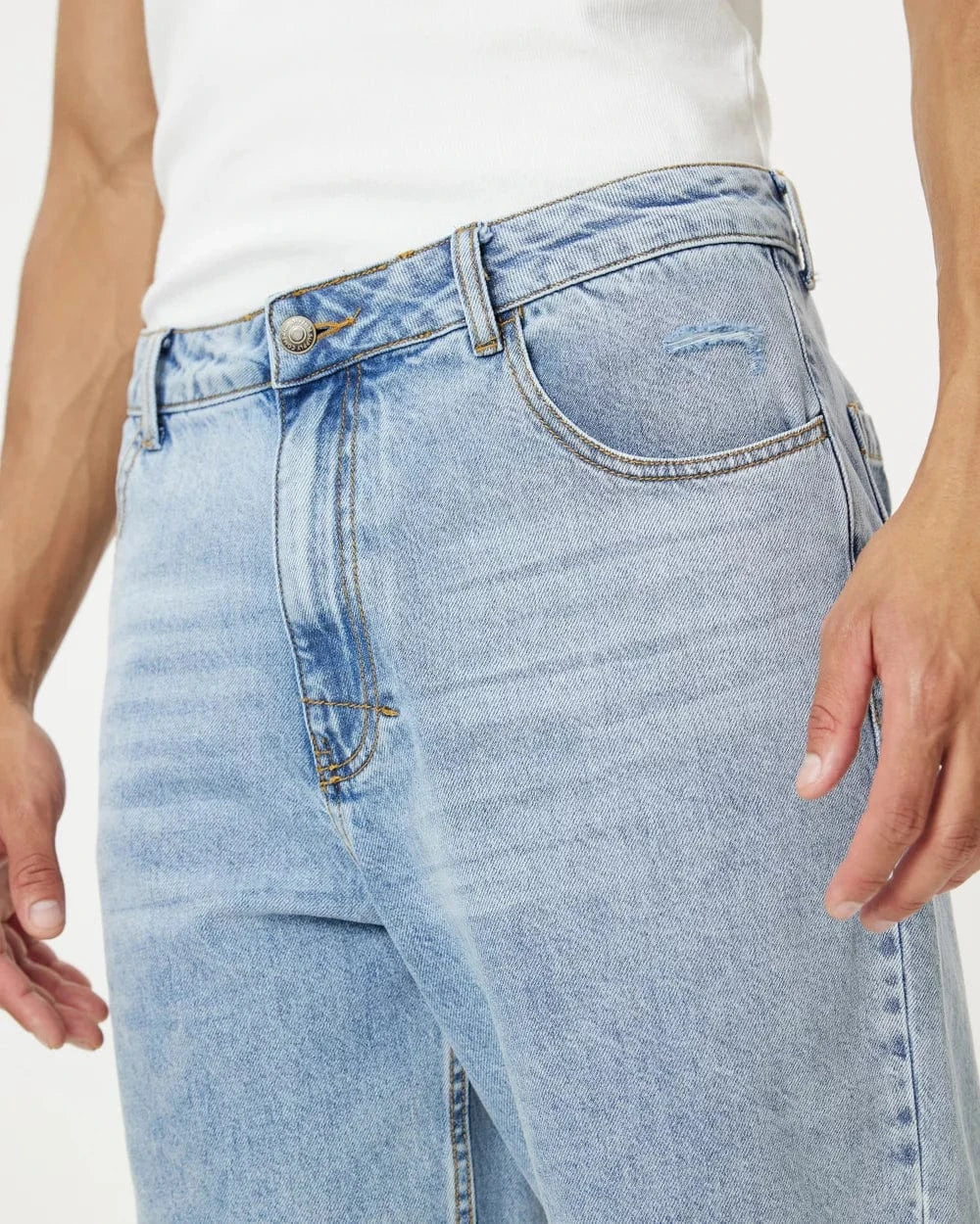 Rhythm Mens Rhythm Subtle Distress Short - Blue Rhythm Subtle Distress Short - Blue Splash Swimwear Mens