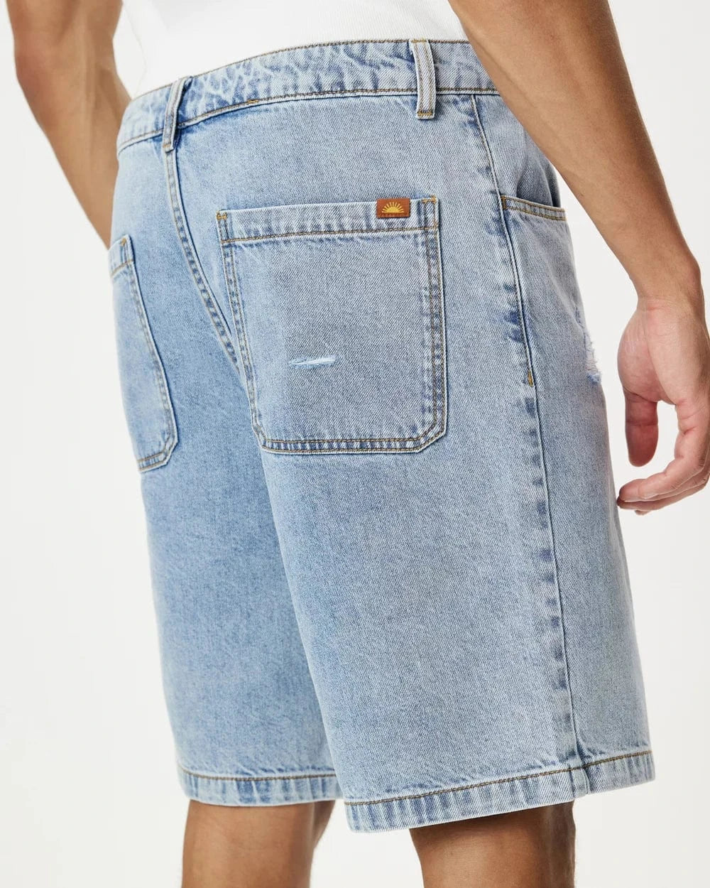 Rhythm Mens Rhythm Subtle Distress Short - Blue Rhythm Subtle Distress Short - Blue Splash Swimwear Mens