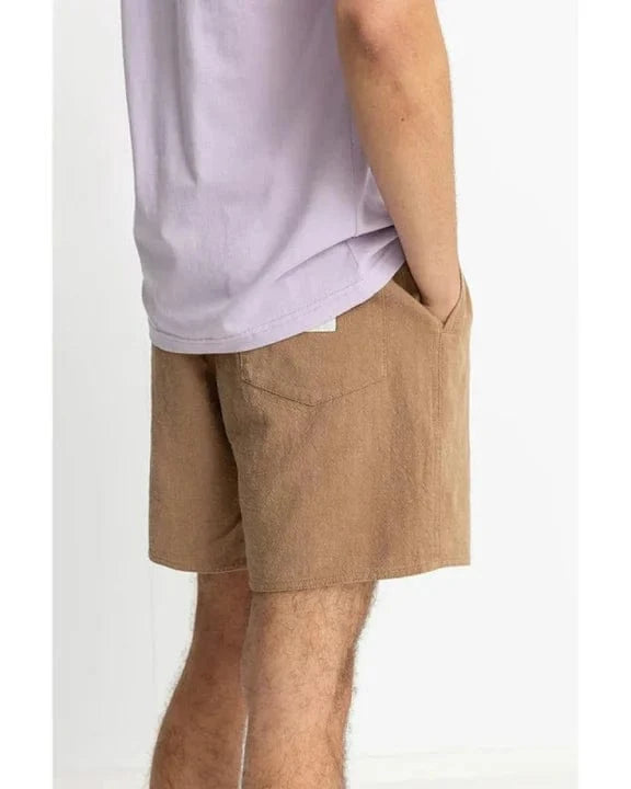Rhythm Mens Rhythm Textured Linen Jam - Cedar Rhythm Textured Linen Jam - Cedar Splash Swimwear Mens
