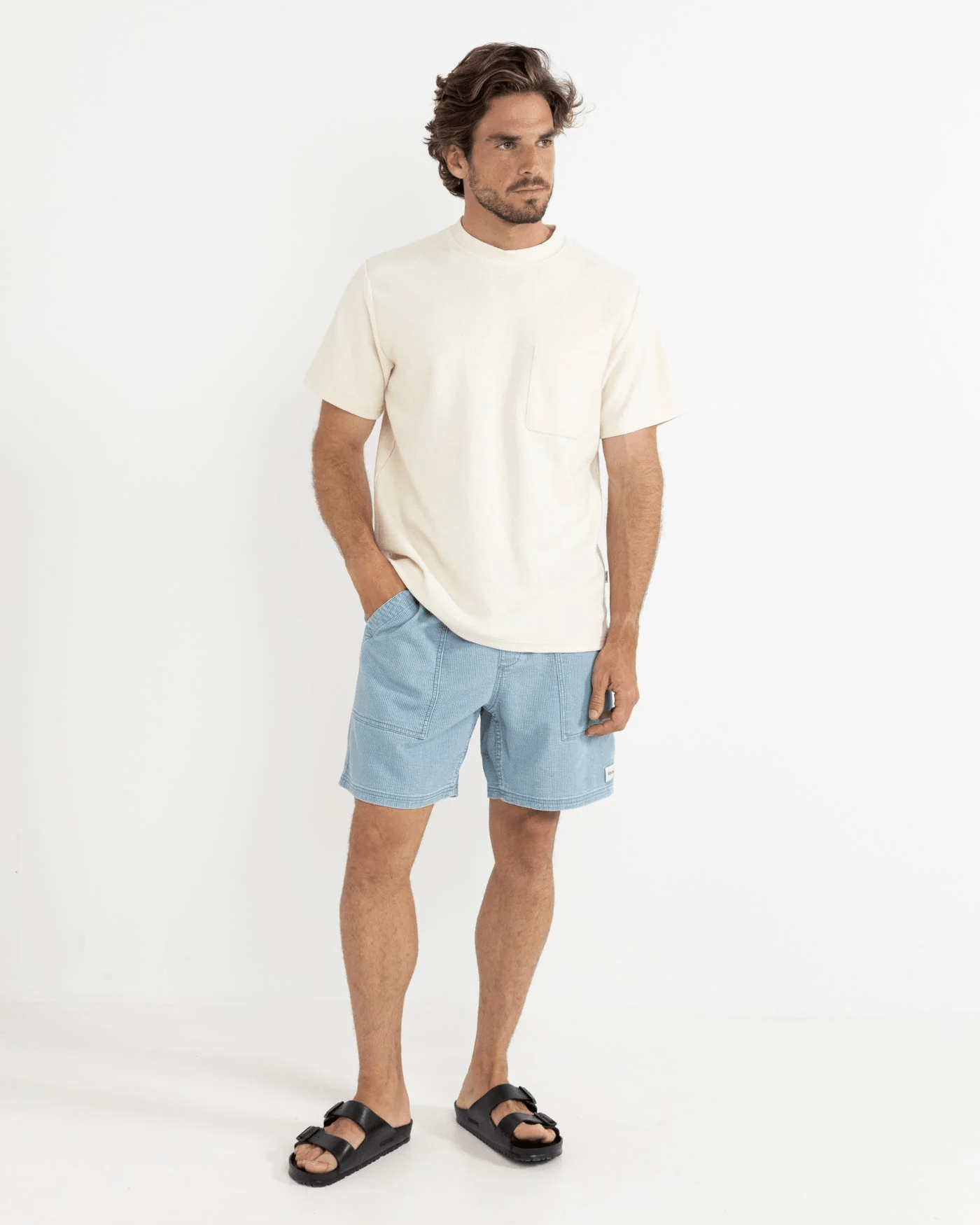 Rhythm Mens Rhythm Textured Wale Jam - Indigo Rhythm Textured Wale Jam - Indigo Splash Swimwear Mens