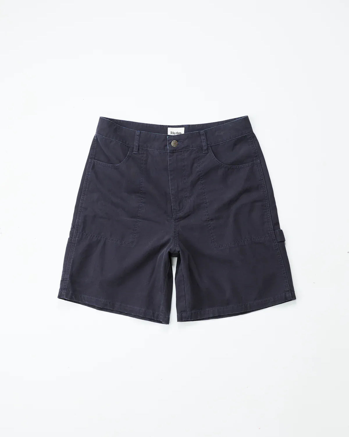 Rhythm Mens Rhythm Washed Canvas Short - Midnight Rhythm Washed Canvas Short - Midnight Splash Swimwear Mens Shorts