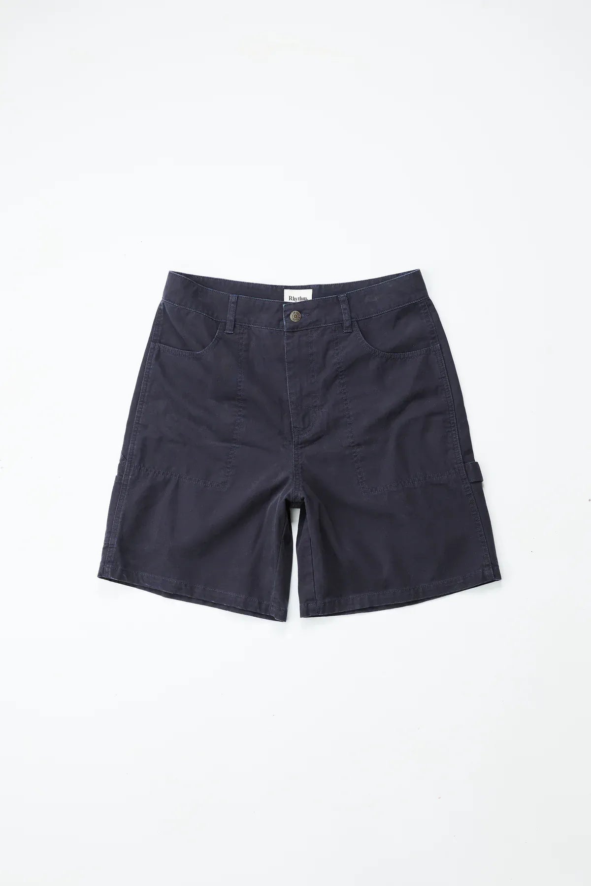 Rhythm Mens Rhythm Washed Canvas Short - Midnight Rhythm Washed Canvas Short - Midnight Splash Swimwear Mens Shorts
