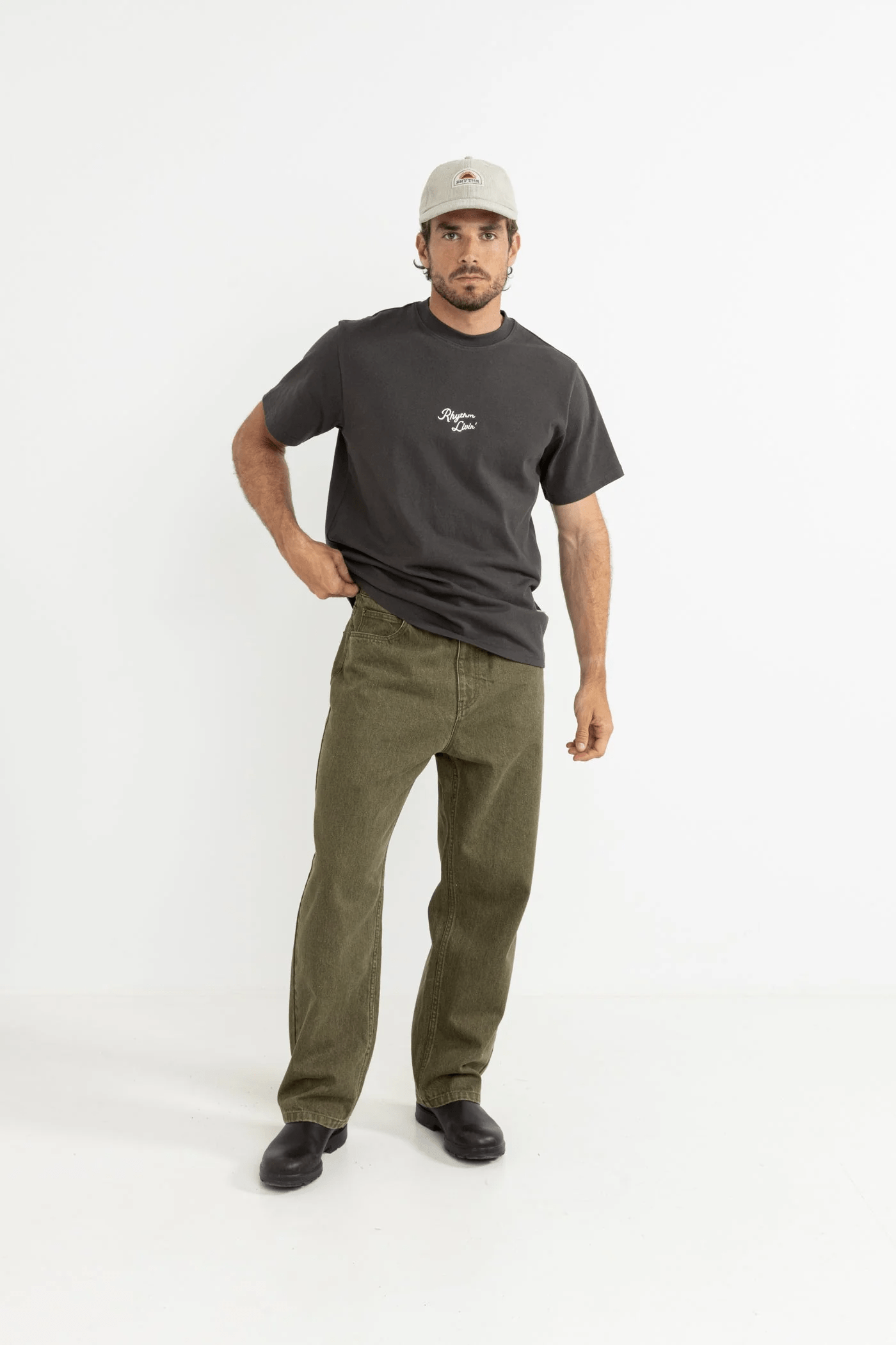 Rhythm Mens Rythm Awake Cord Cap - Stone 1025M-HW03-STO Rythm Awake Cord Cap - Stone Splash Swimwear Hats O/S