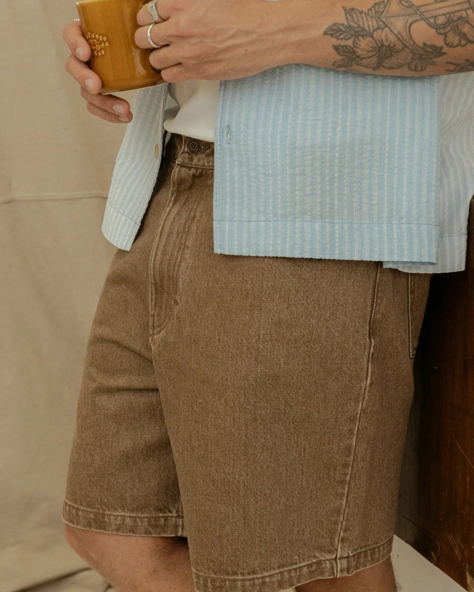 Rhythm Mens Subtle Denim Short - Chai Rhythm Subtle Denim Short - Chai Splash Swimwear