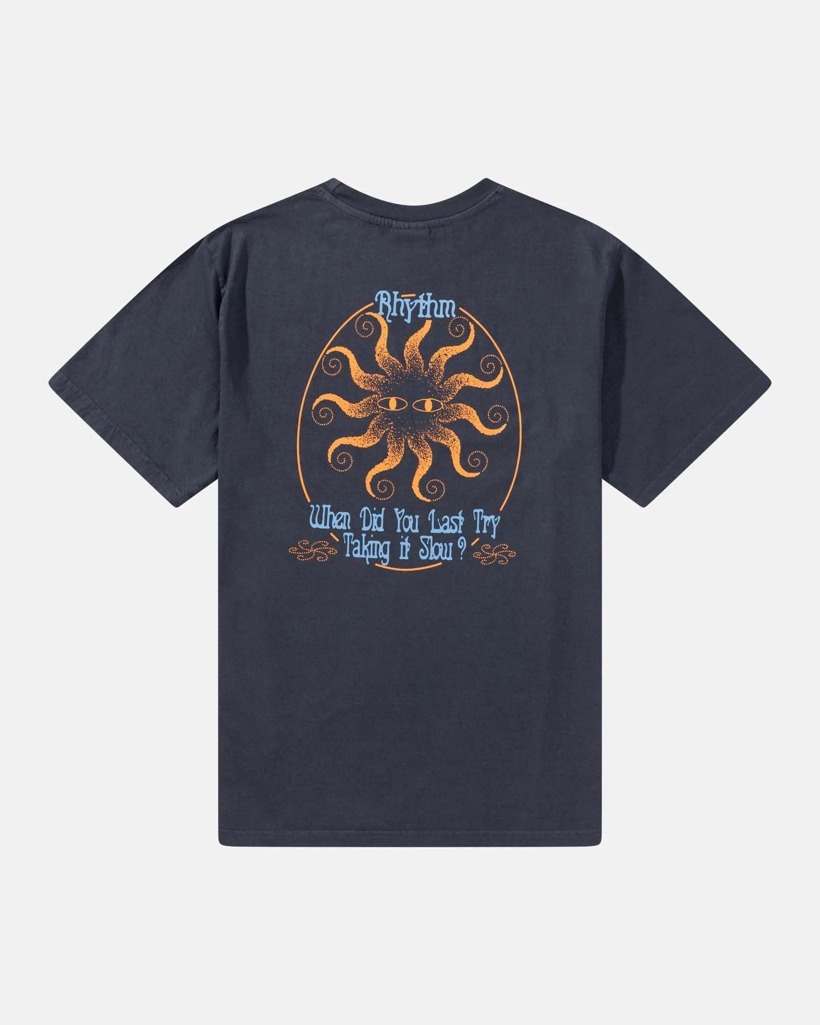 Rhythm Mens Sun Vintage Short Sleeve T-Shirt - Navy Rhythm Sun Vintage Short Sleeve T-Shirt - Navy Splash Swimwear Mens Clothing