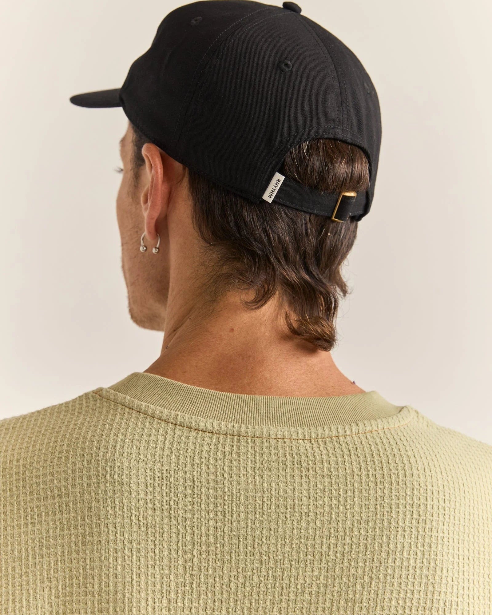 Rhythm Mens Swirl Cap - Black 1024m-hw05-blk Rhythm Swirl Cap - Black Splash Swimwear Mens O/S 9360397067811