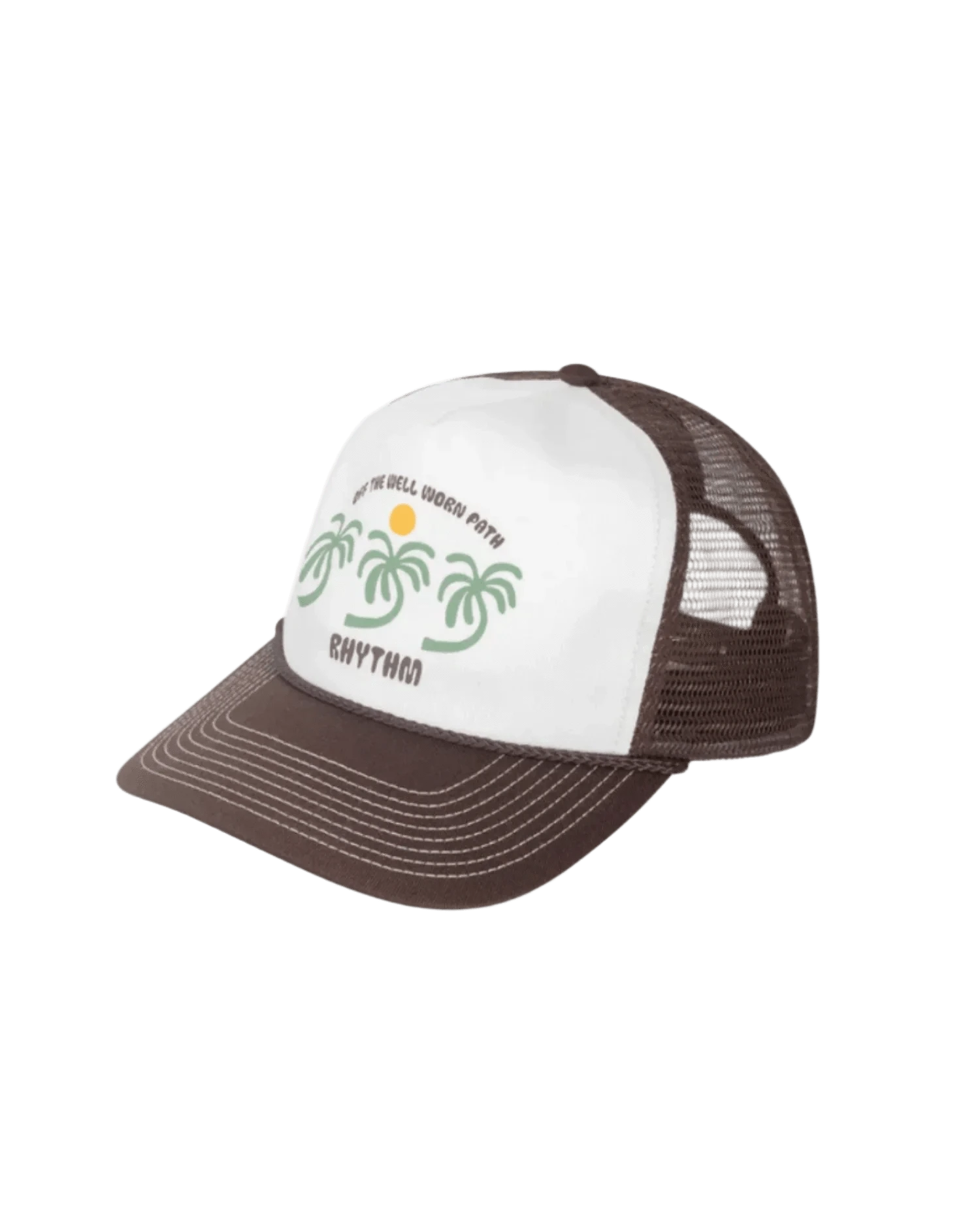 Rhythm Mens Trees Trucker Cap - Cedar 0125M-HW08-CED Rhythm Trees Trucker Cap - Cedar Splash Swimwear Mens O/S 9360397116007