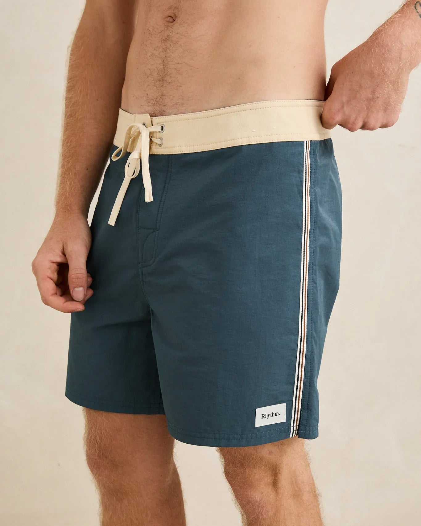 Rhythm Rhythm Heritage Trunk - Teal Rhythm Heritage Trunk - Teal Splash Swimwear Trunk
