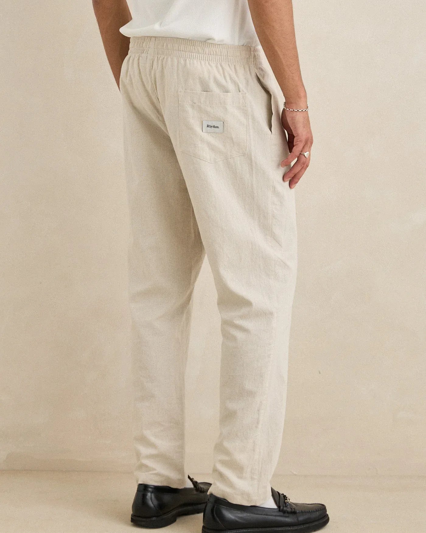 Rhythm Rhythm Linen Jam Pant Bone Rhythm Linen Jam Pant Bone Splash Swimwear Pants