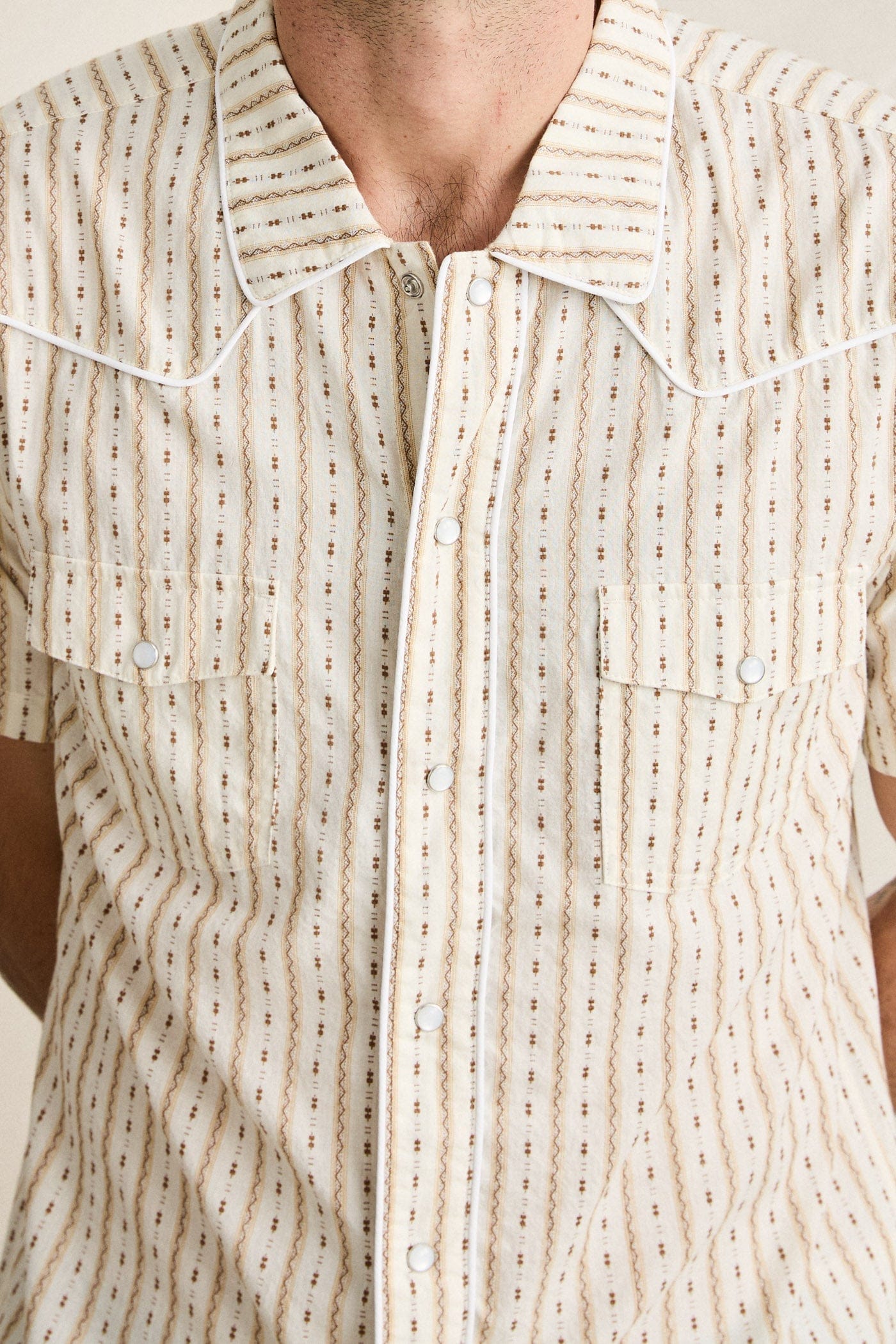 Rhythm Rhythm Lone Pine Stripe SS Shirt Lone Pine Stripe SS Shirt | Rhythm Splash Swimwear Tops
