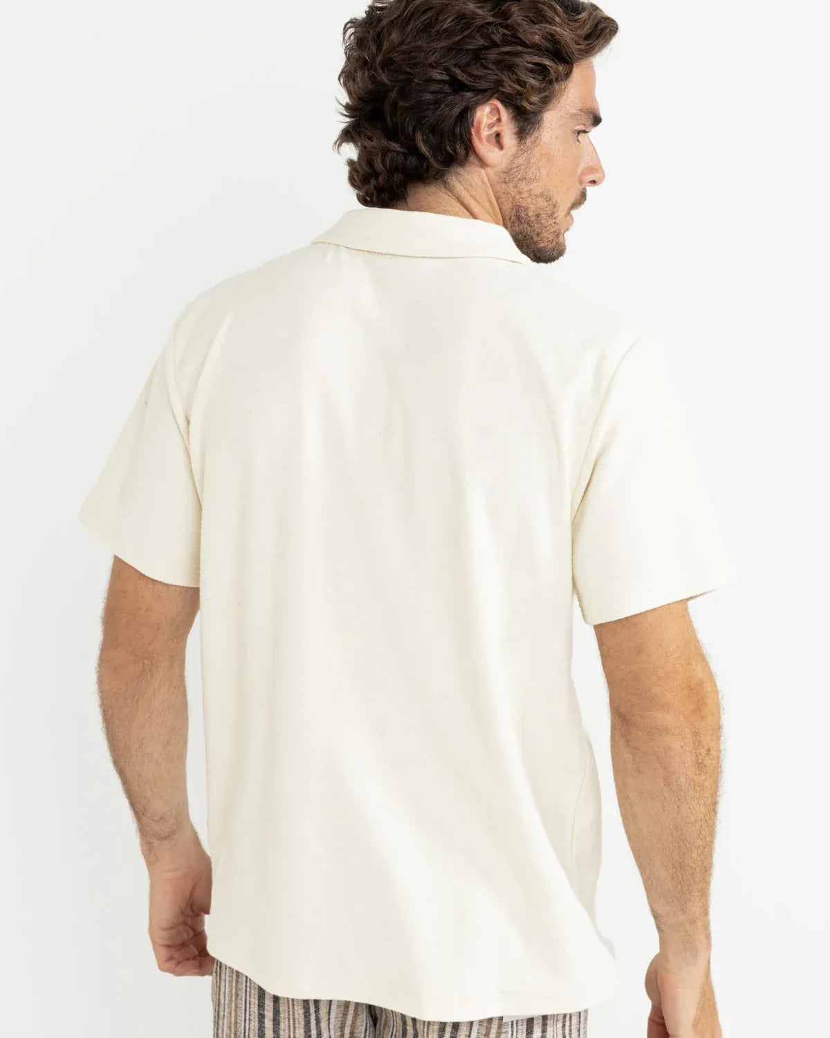 Rhythm Rhythm Vintage Terry Polo - Natural Rhythm Vintage Terry Polo - Natural Splash Swimwear Tops
