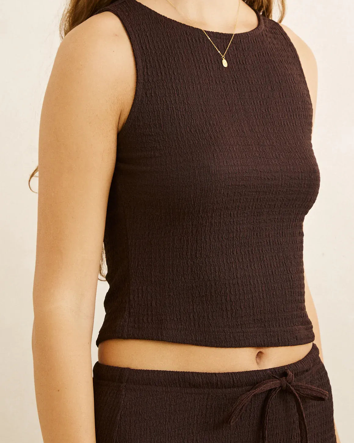Rhythm Rhythm Women's Indie High Neck Tank — Chocolate Rhythm Women's Indie High Neck Tank — Chocolate Splash Swimwear Tank