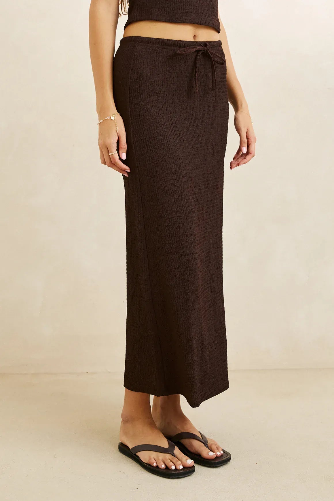 Rhythm Rhythm Women's Indie Maxi Skirt — Chocolate Rhythm Women's Indie Maxi Skirt — Chocolate Splash Swimwear Skirts