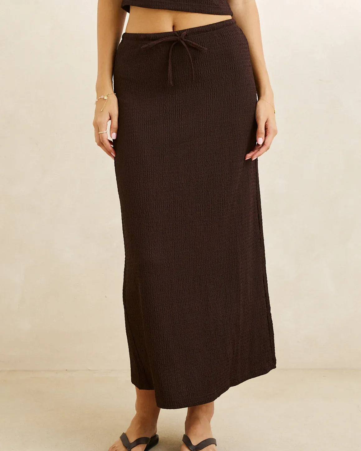 Rhythm Rhythm Women's Indie Maxi Skirt — Chocolate Rhythm Women's Indie Maxi Skirt — Chocolate Splash Swimwear Skirts