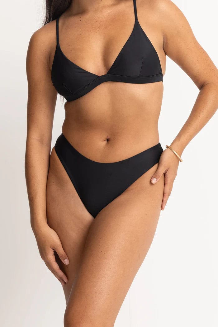 Rhythm Womens Bikini Bottoms CL23SW-BB08-BLK Black / AU6/US2 Classic Holiday Pant Rhythm Highland Paisley Holiday Pant